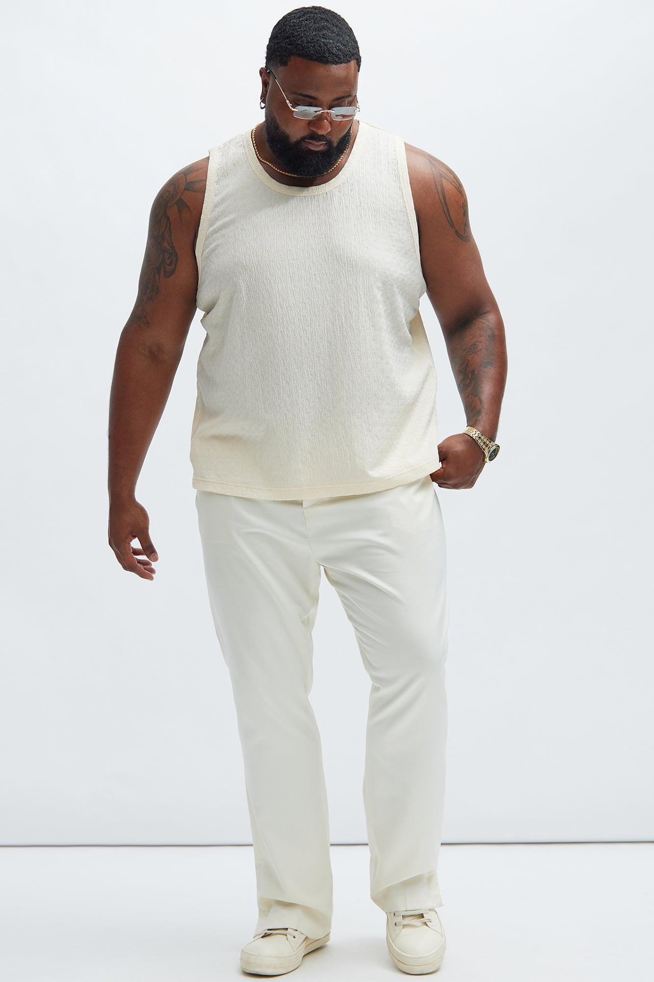 Reign Textured Tank - Cream Product Image