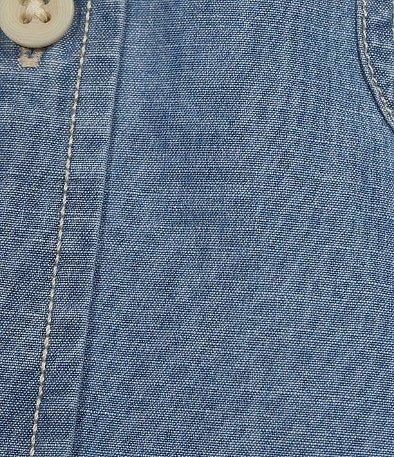 Roundtree & Yorke Big & Tall Solid Garment Washed Short Sleeve Sport Shirt Product Image