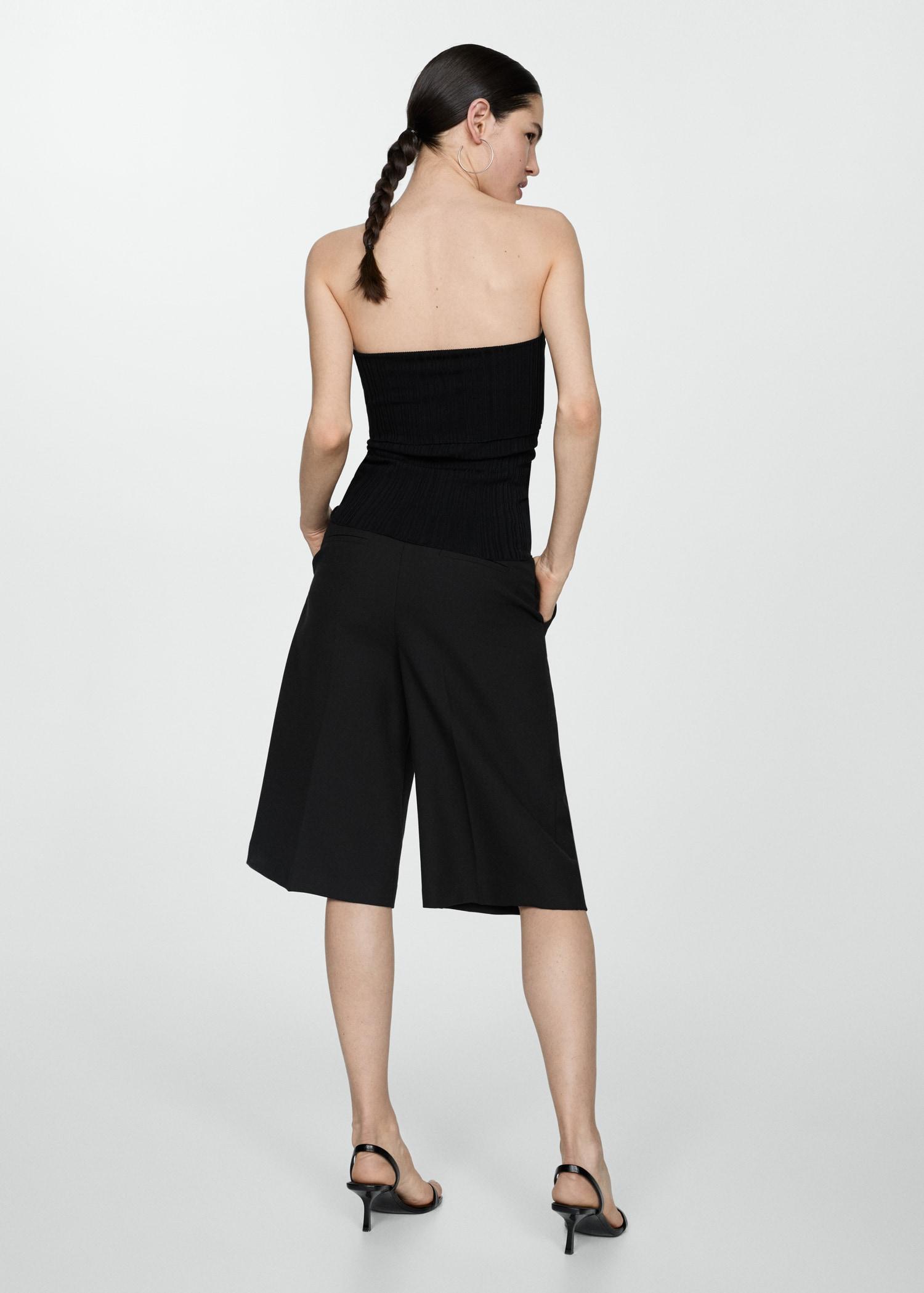 Strapless knitted top - Women | MANGO USA Product Image