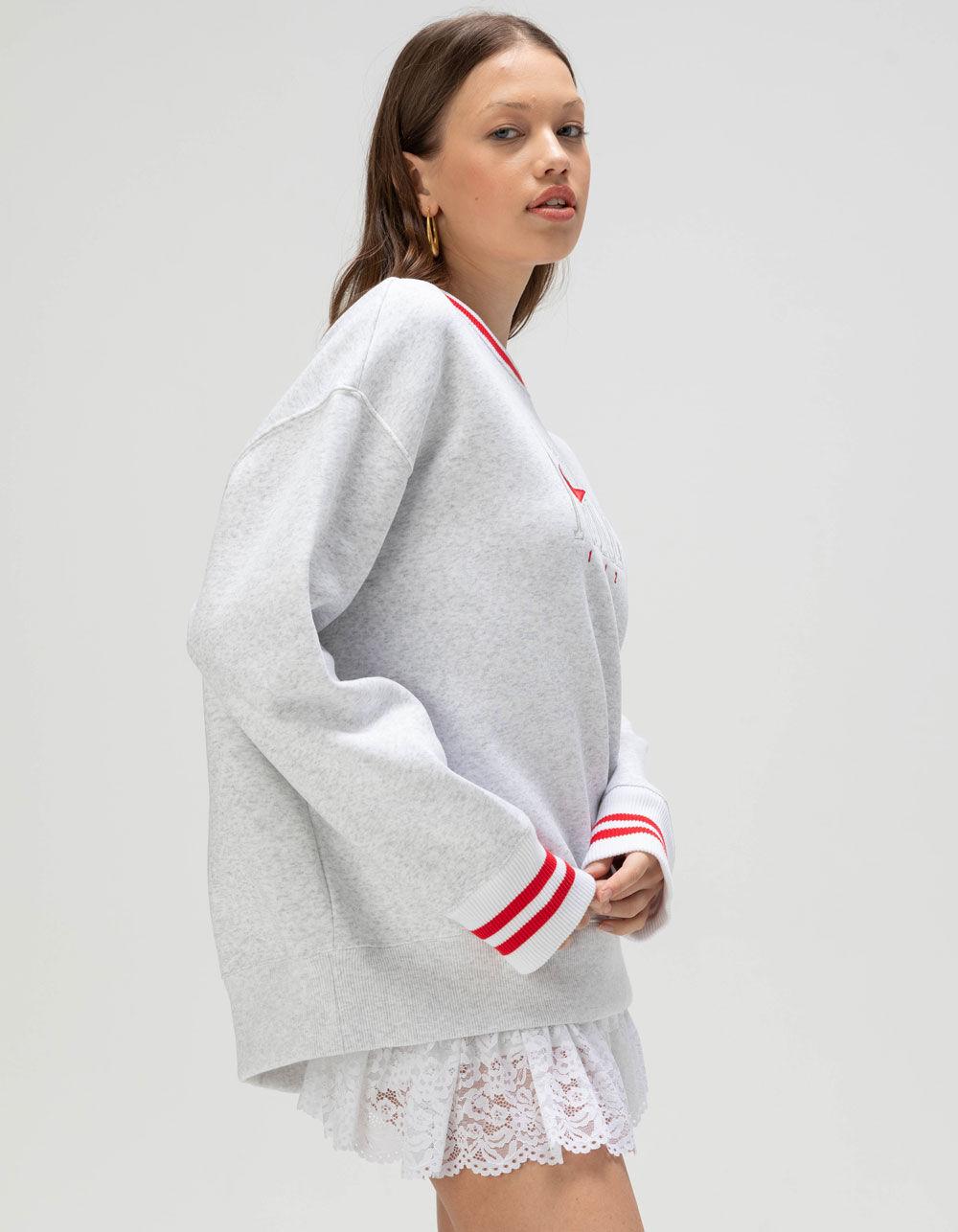 NIKE Sportswear Phoenix Fleece Womens Oversized Crewneck Sweatshirt - LIGHT GRAY Product Image
