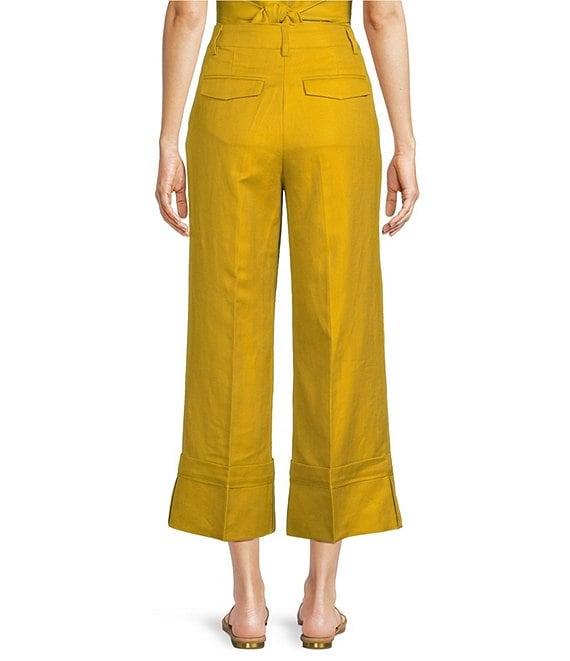 A Loves A Woven High Rise Pleated Wide Leg Pointed Cuff Coordinating Trousers Product Image