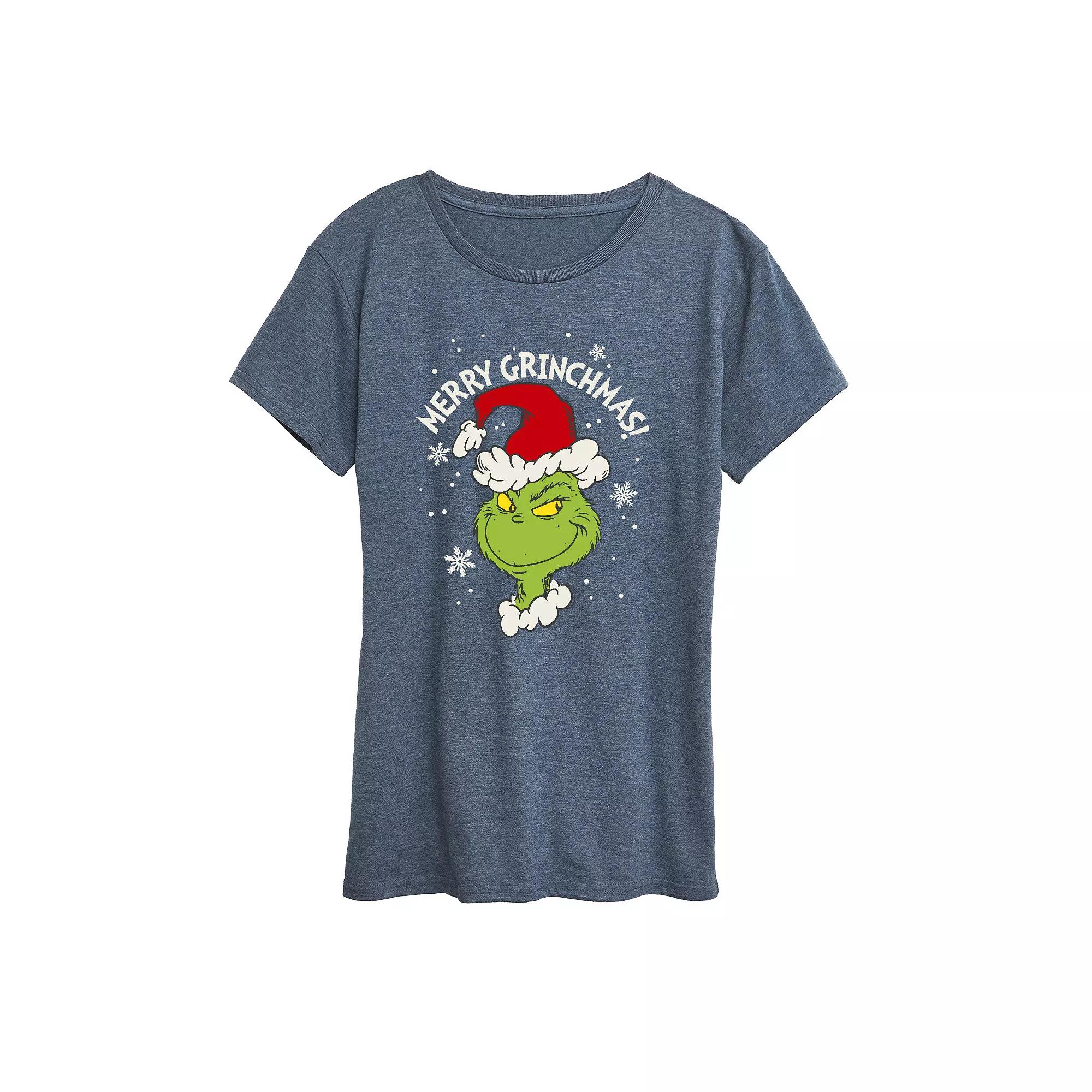 Women's Dr. Seuss The Grinch Merry Grinchmas Graphic Tee, Girl's,  Product Image