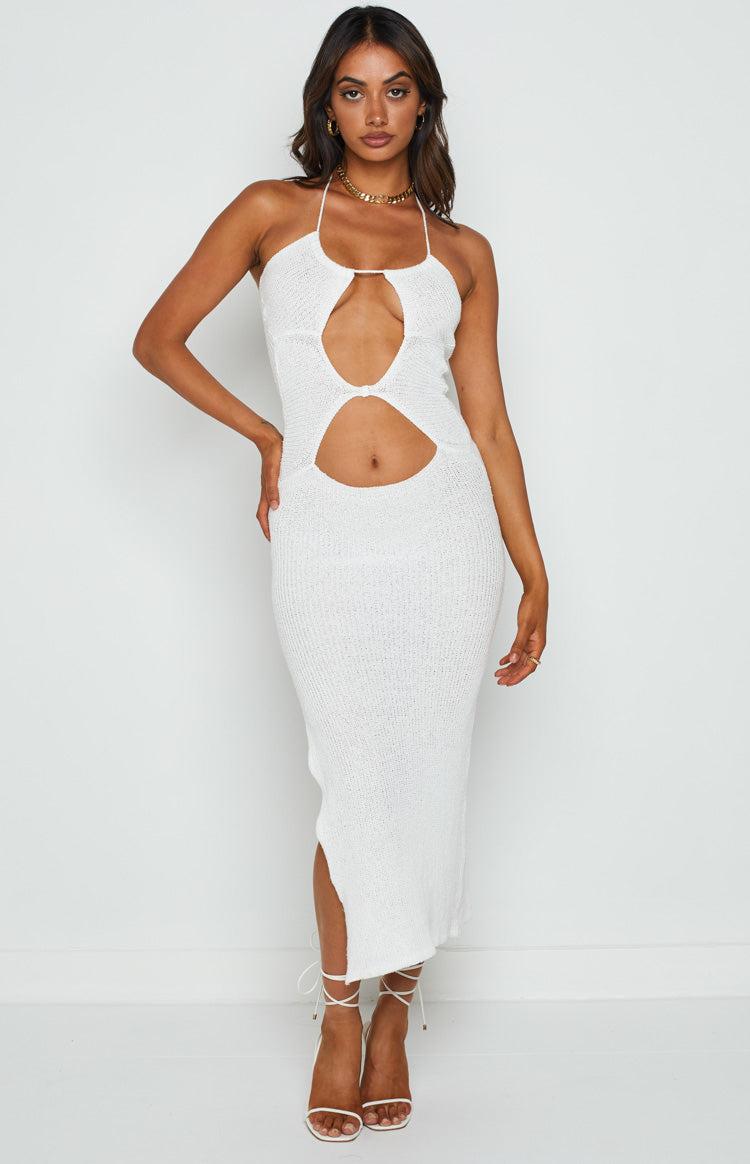 Renata White Cut Out Dress Product Image