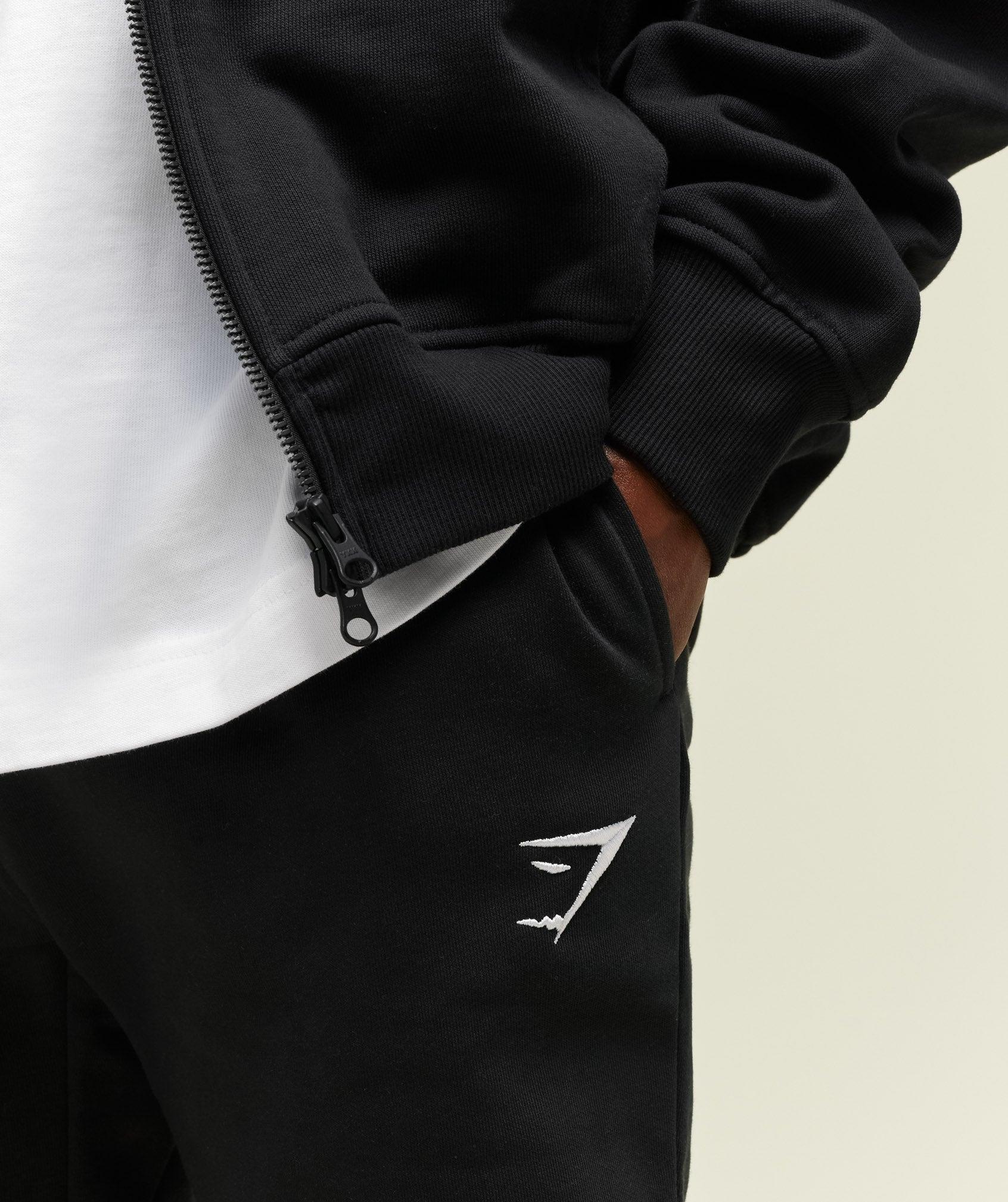 Gymshark Crest Joggers - Black Male Product Image