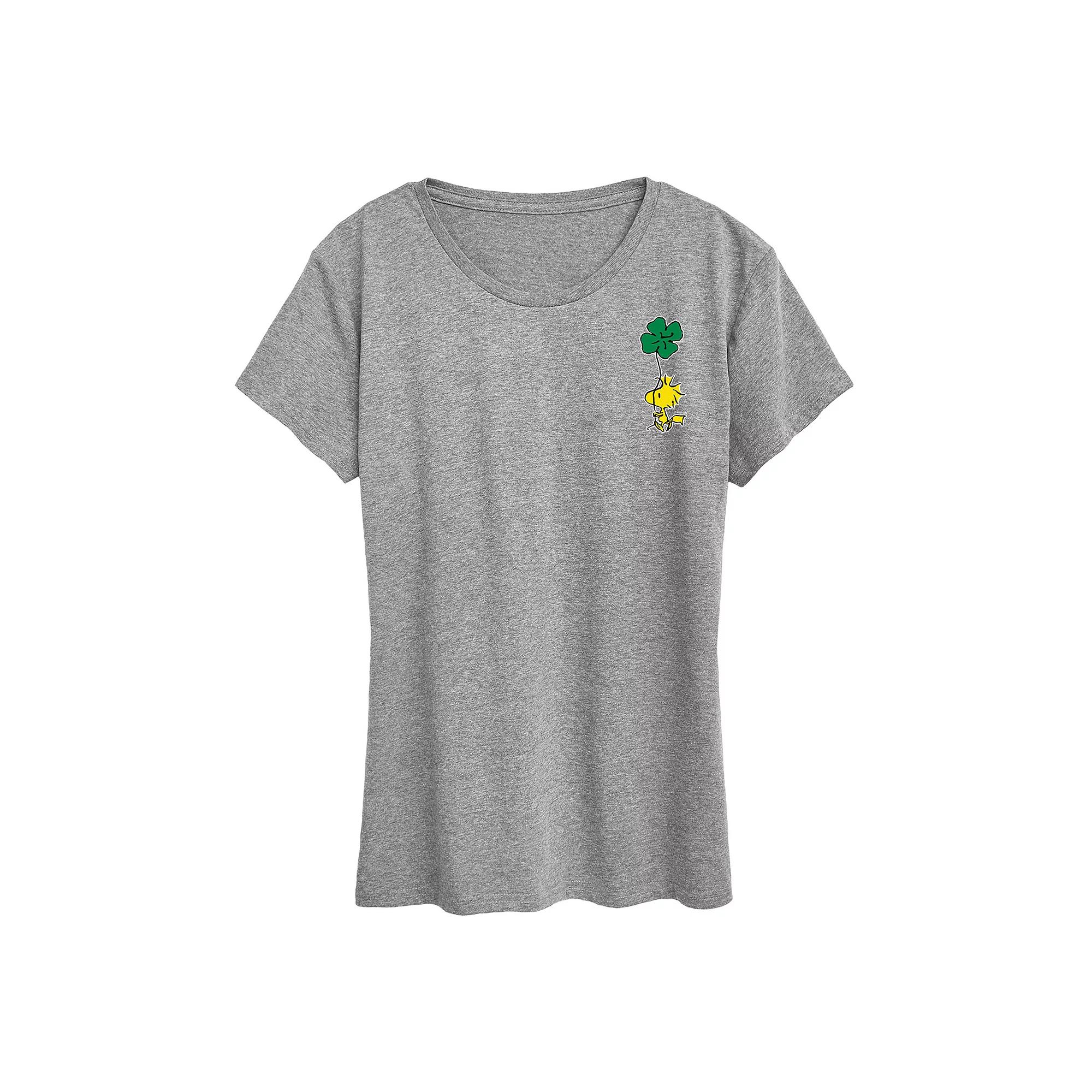 Women's Peanuts Woodstock Clover Graphic Tee,  Product Image