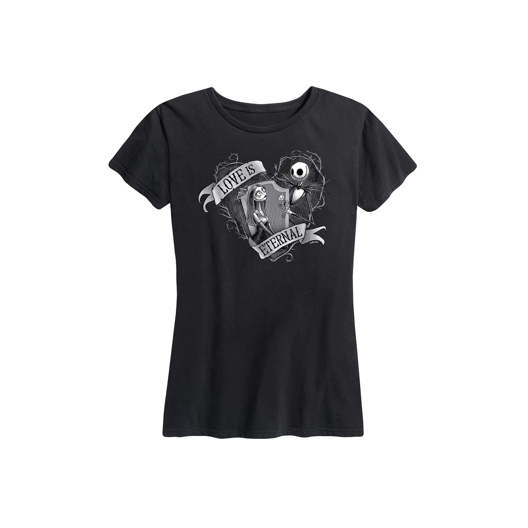 Disney's The Nightmare Before Christmas Women's Jack And Sally Love Graphic Tee,  Product Image