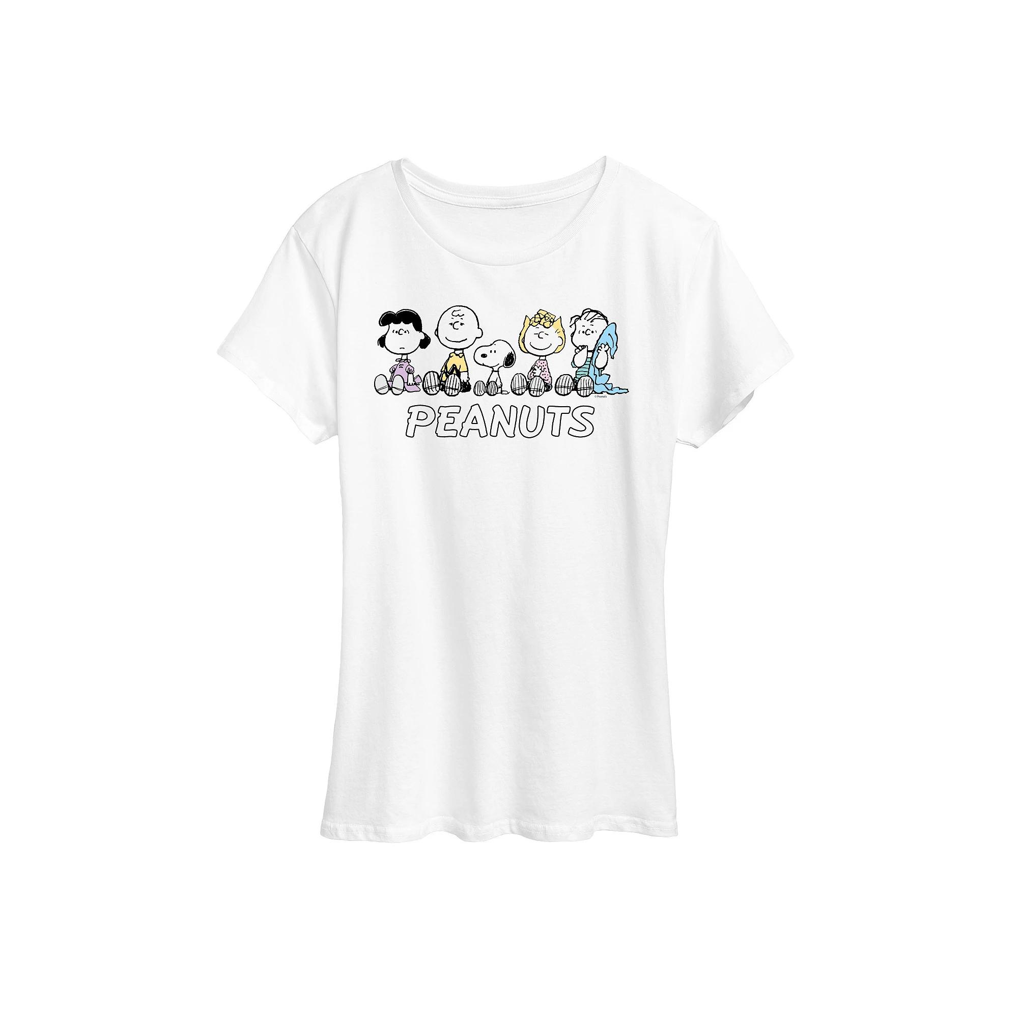 Women's Peanuts Pastel Group Graphic Tee, Girl's,  Product Image