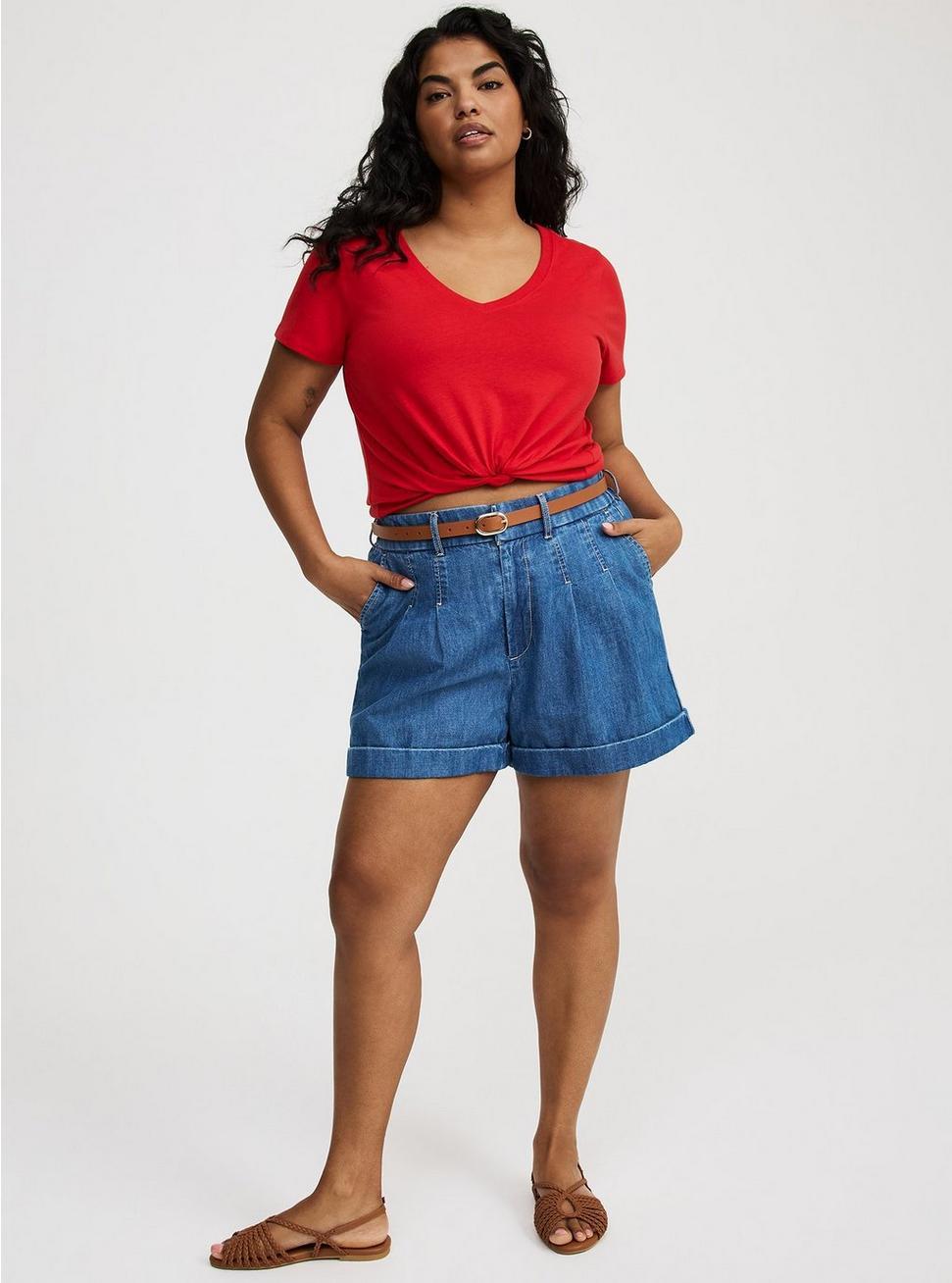 Girlfriend Signature Jersey V-Neck Tee Product Image