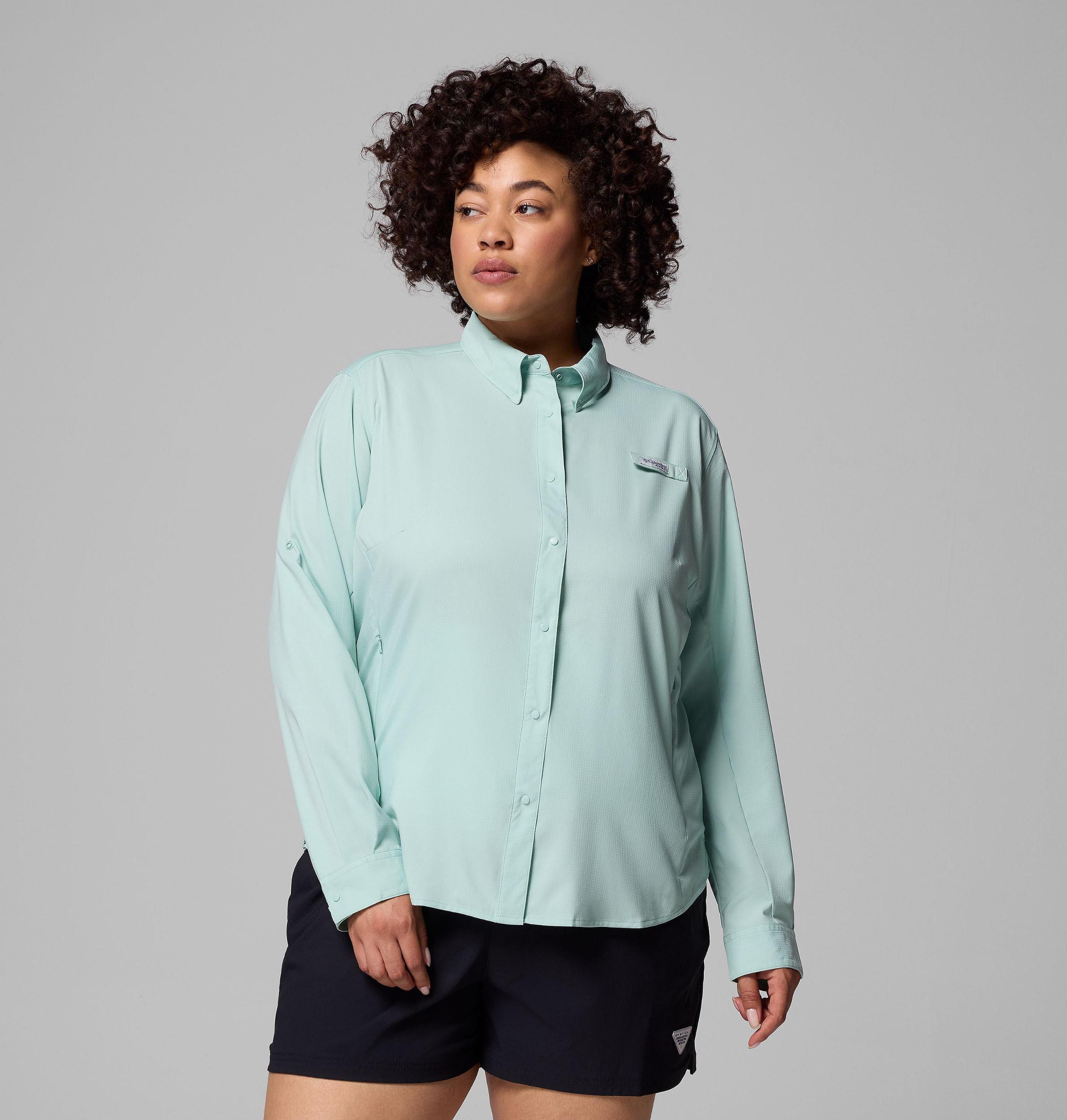 Columbia Womens PFG Tamiami II Long Sleeve Shirt - Plus Size- Product Image