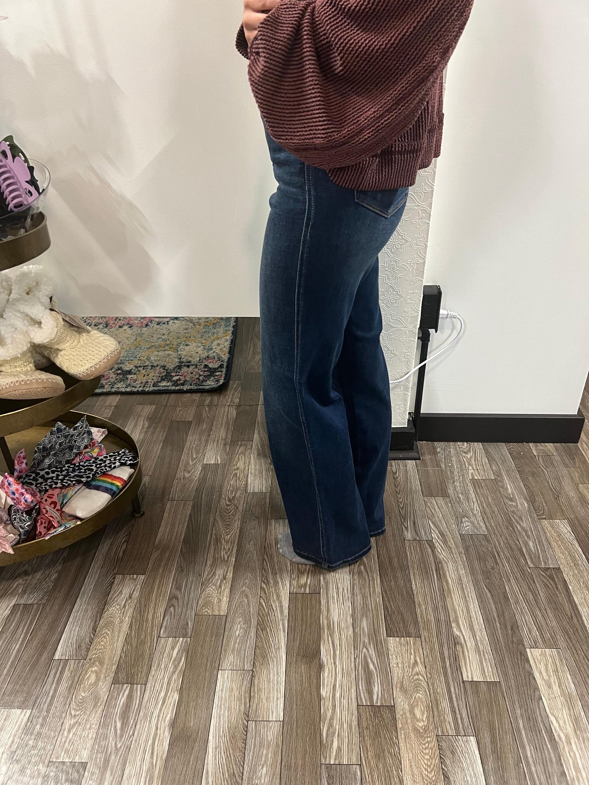 Women's Judy Blue High Waist Tummy Control Top Dark Wash Jeans Product Image