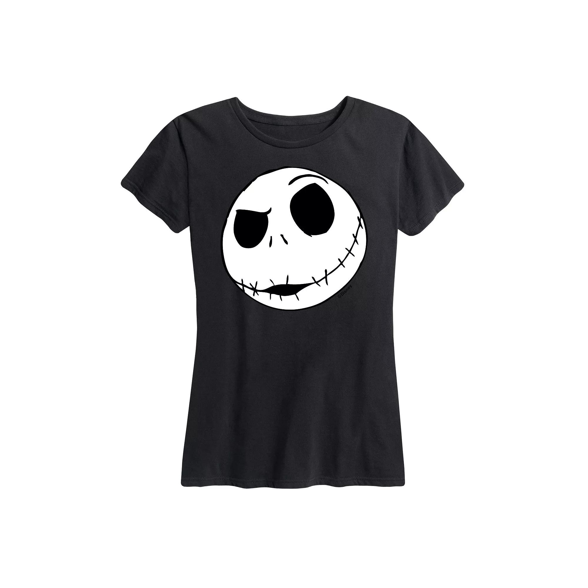 Disney's Nightmare Before Christmas Women's Jack Face Graphic Tee, Girl's,  Product Image
