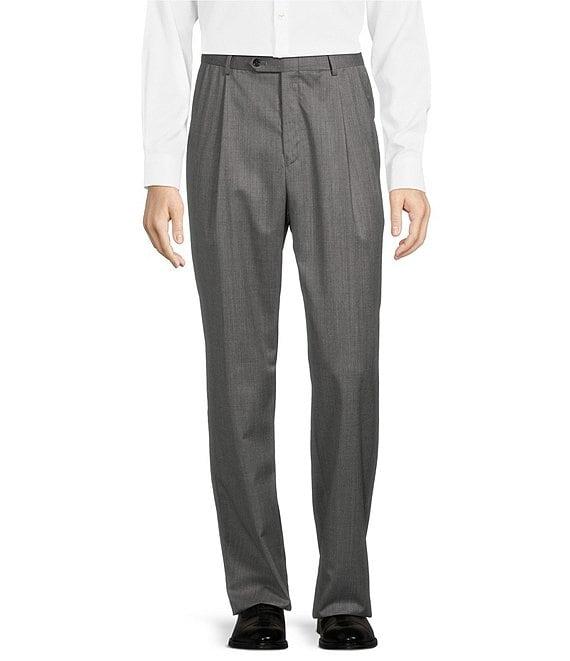 Hart Schaffner Marx Chicago Classic Fit Pleated Solid Dress Pants Product Image