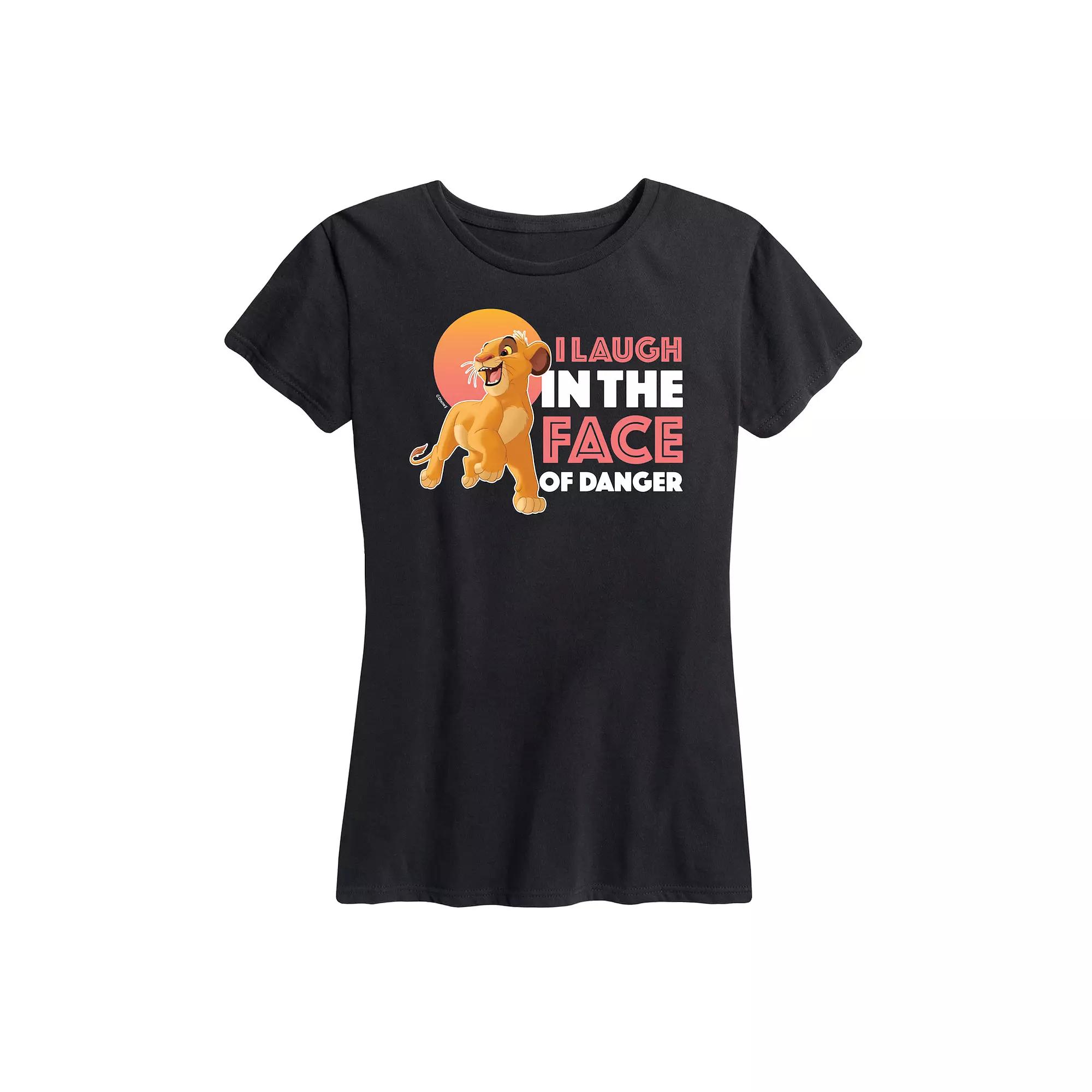 Disney's Lion King Simba Women's I Laugh Face Of Danger Graphic Tee,  Product Image