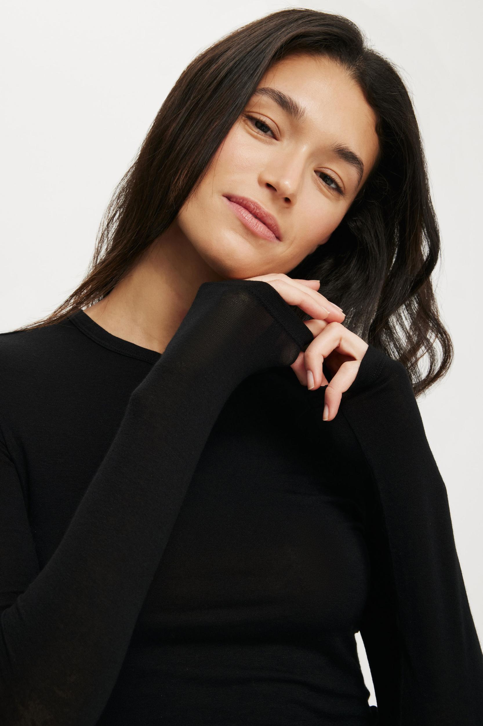 Sheer Layer Crew Long Sleeve Product Image