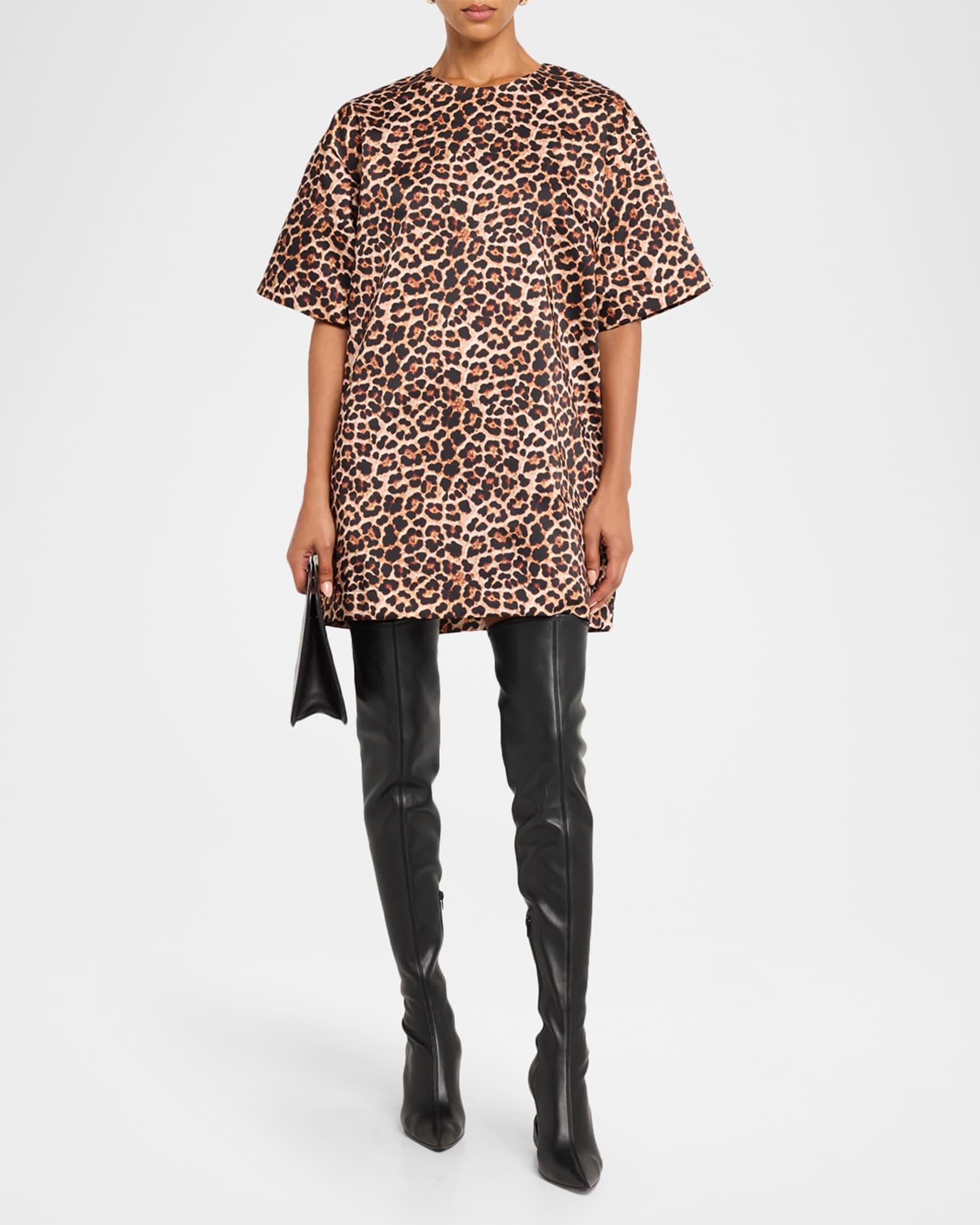 Leopard-Print T-Shirt Dress Product Image
