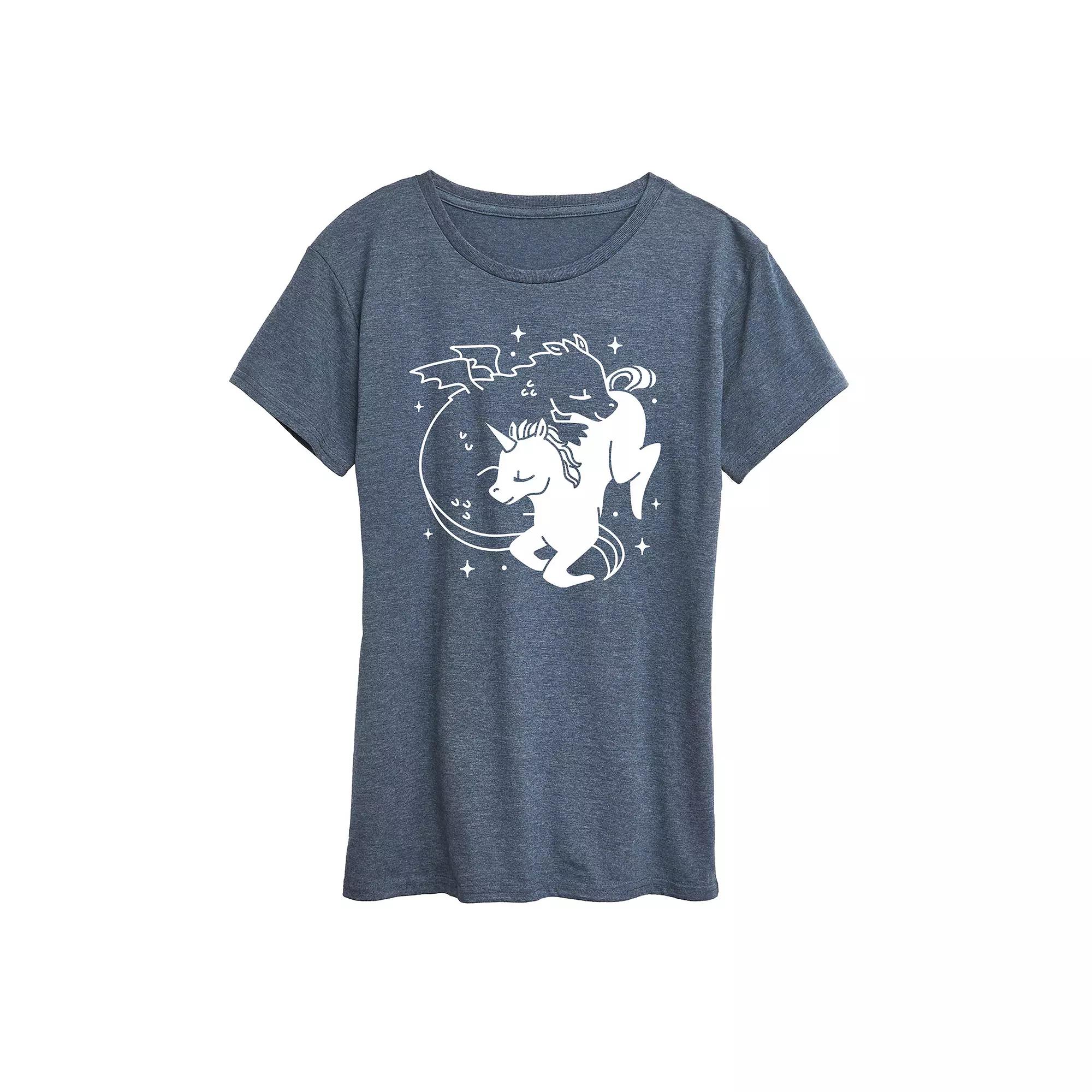 Women's Dragon Unicorn Graphic Tee,  Product Image