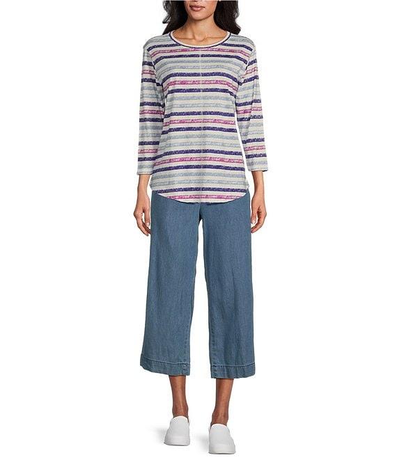 Westbound Petite Size Cotton Lyocell Crop Pull-On Pants Product Image