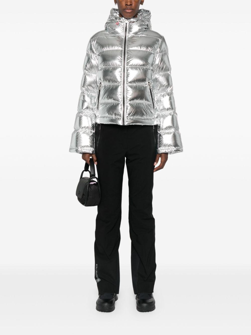 metallic flare jacket Product Image