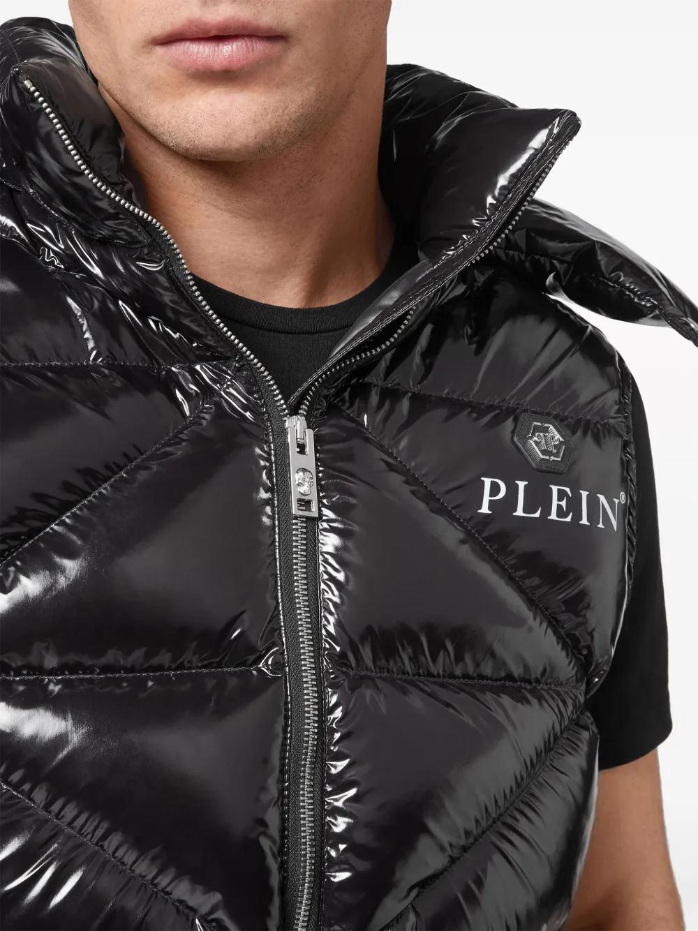 Hexagon logo-plaque padded gilet Product Image