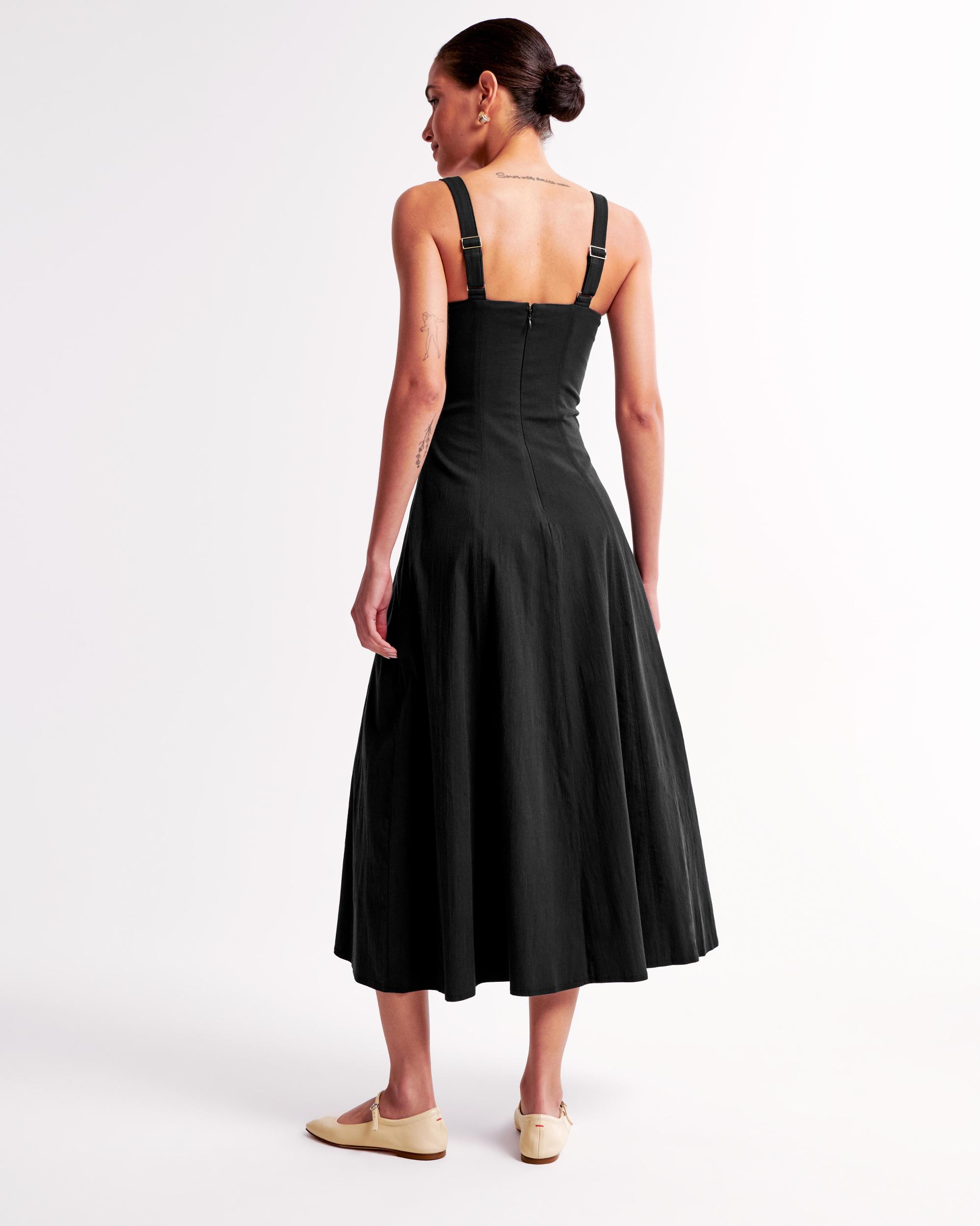 The A&F Mila Stretch Midi Dress Product Image