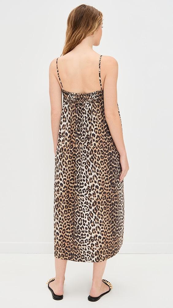 GANNI Printed Cotton Midi Strap Dress | Shopbop Product Image