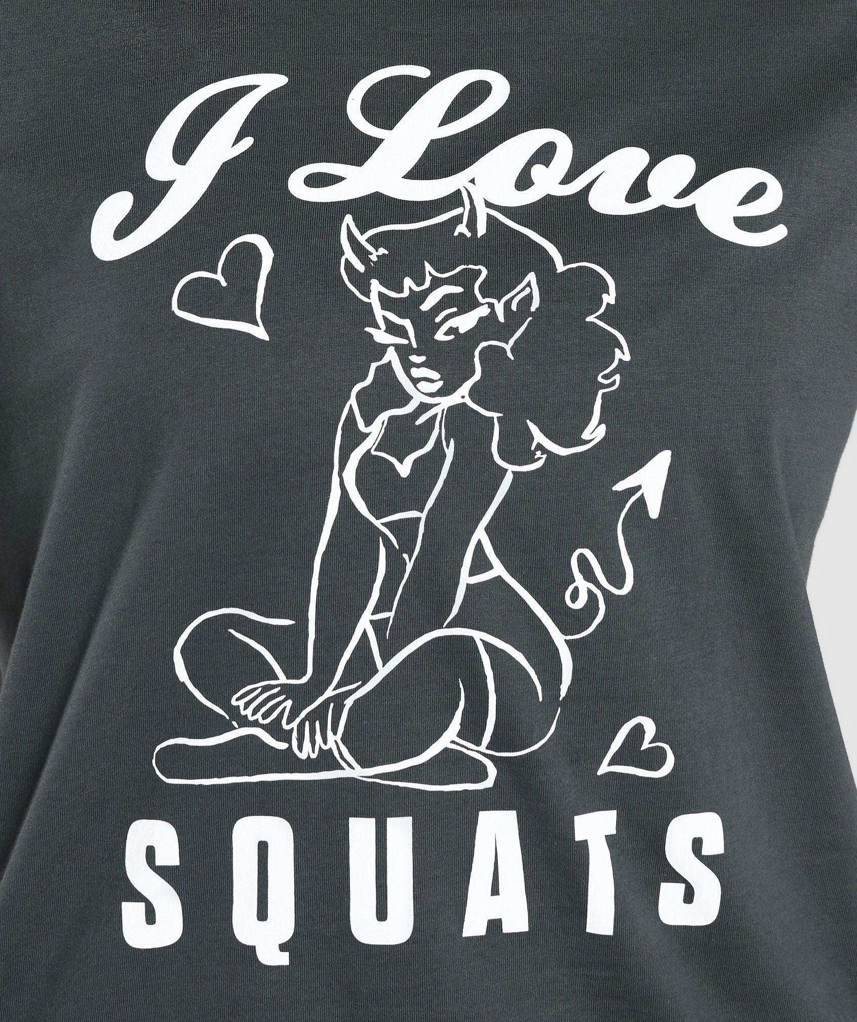 I Love Squats Graphic Oversized Tee Product Image