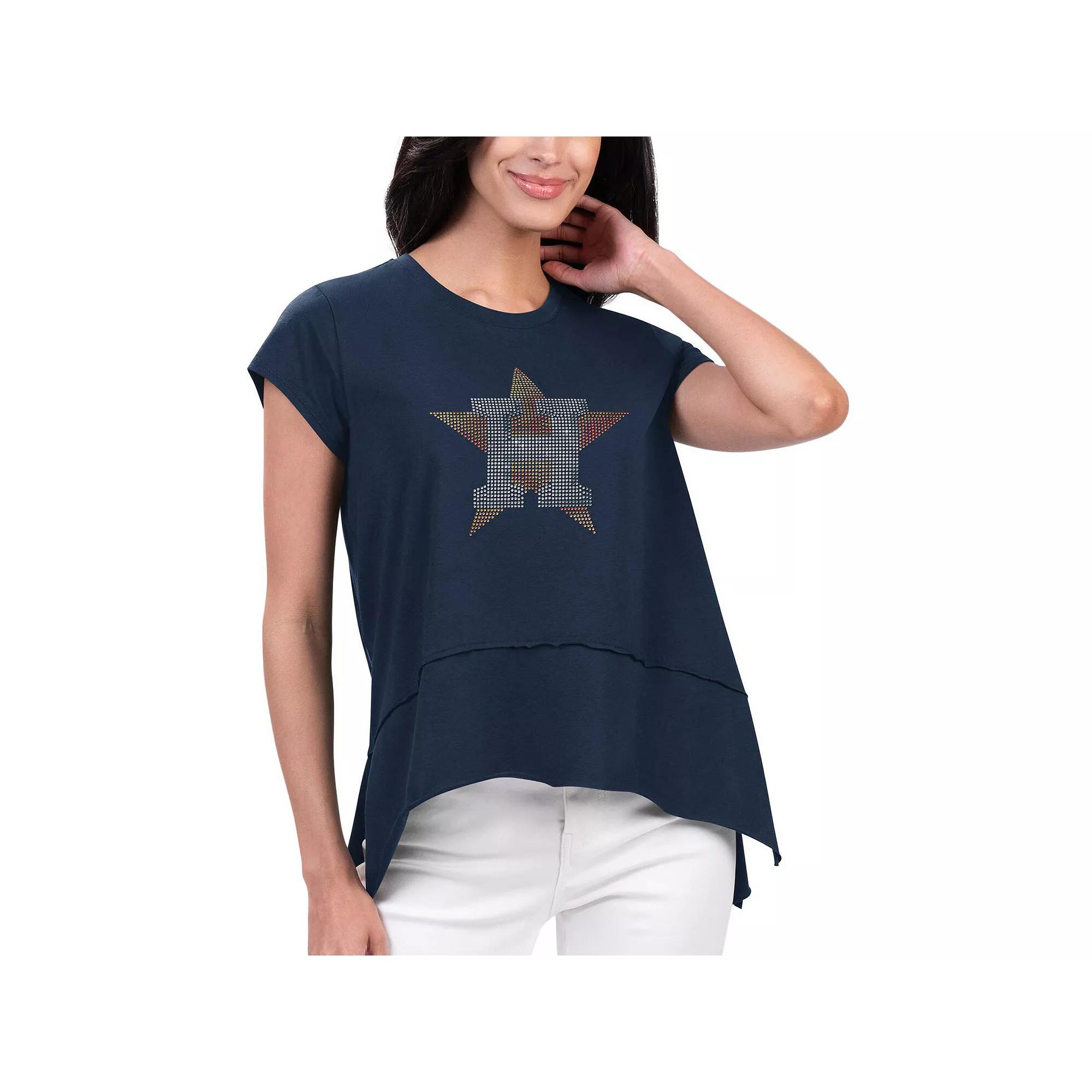 Women's G-III 4Her by Carl Banks Navy Houston Astros Cheer Fashion T-Shirt, Size: Medium, Blue Product Image