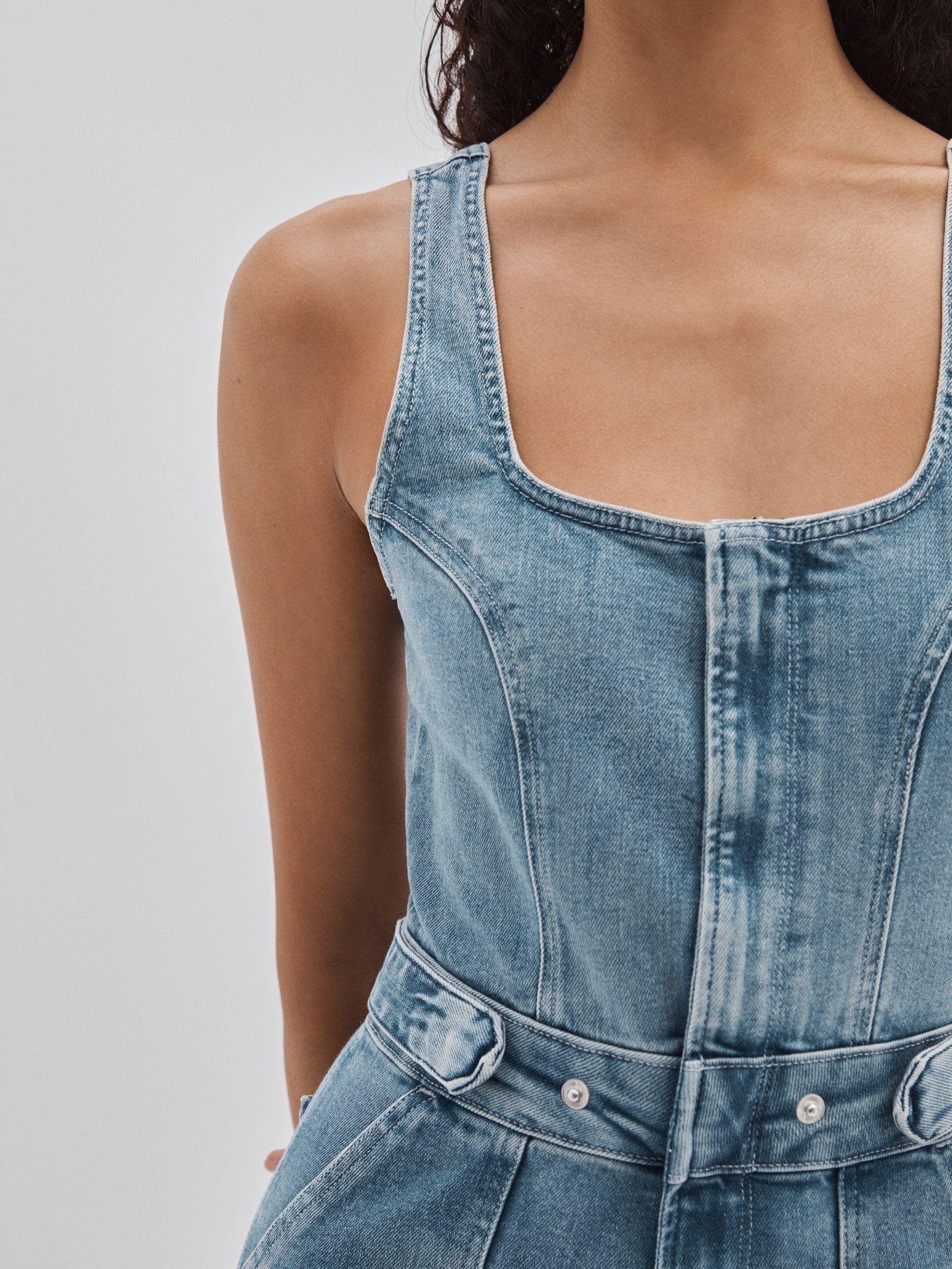 Good American Denim Jumpsuit in Mid Blue Product Image