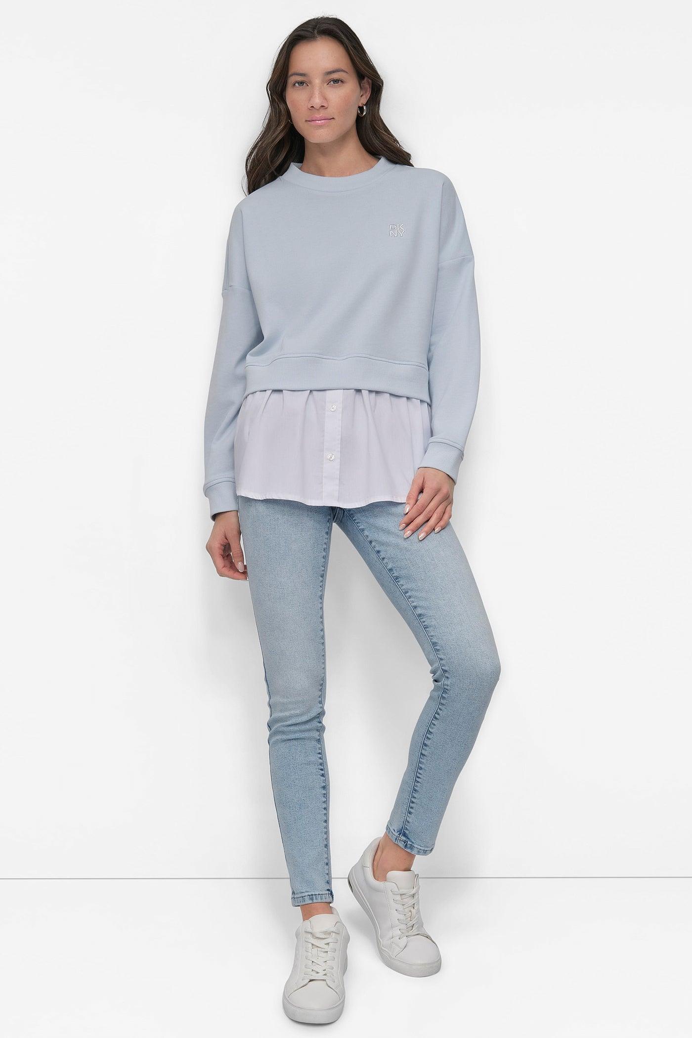 SWEATSHIRT WITH POPLIN SHIRT Product Image