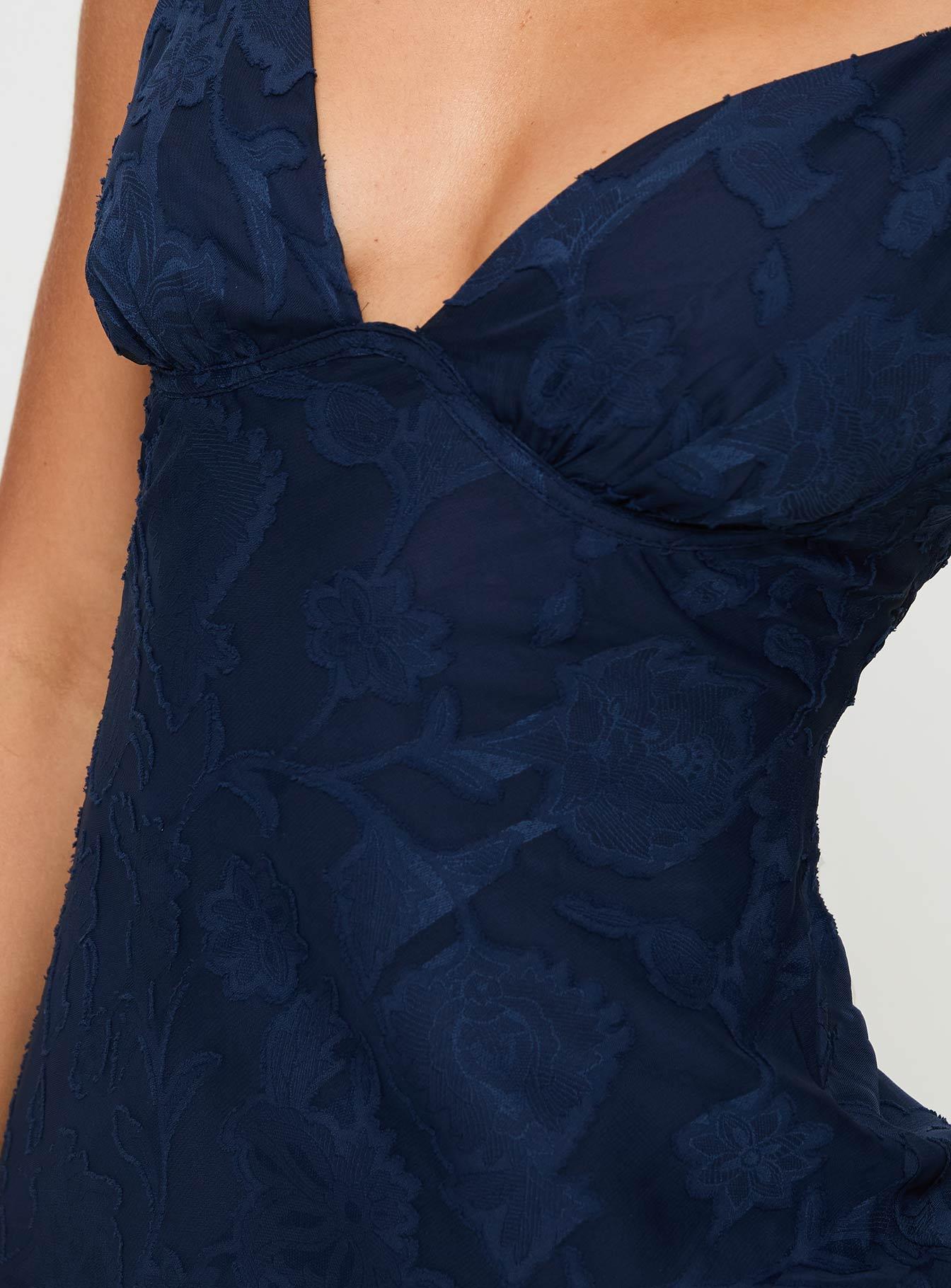 Cyrene Maxi Dress Navy Product Image
