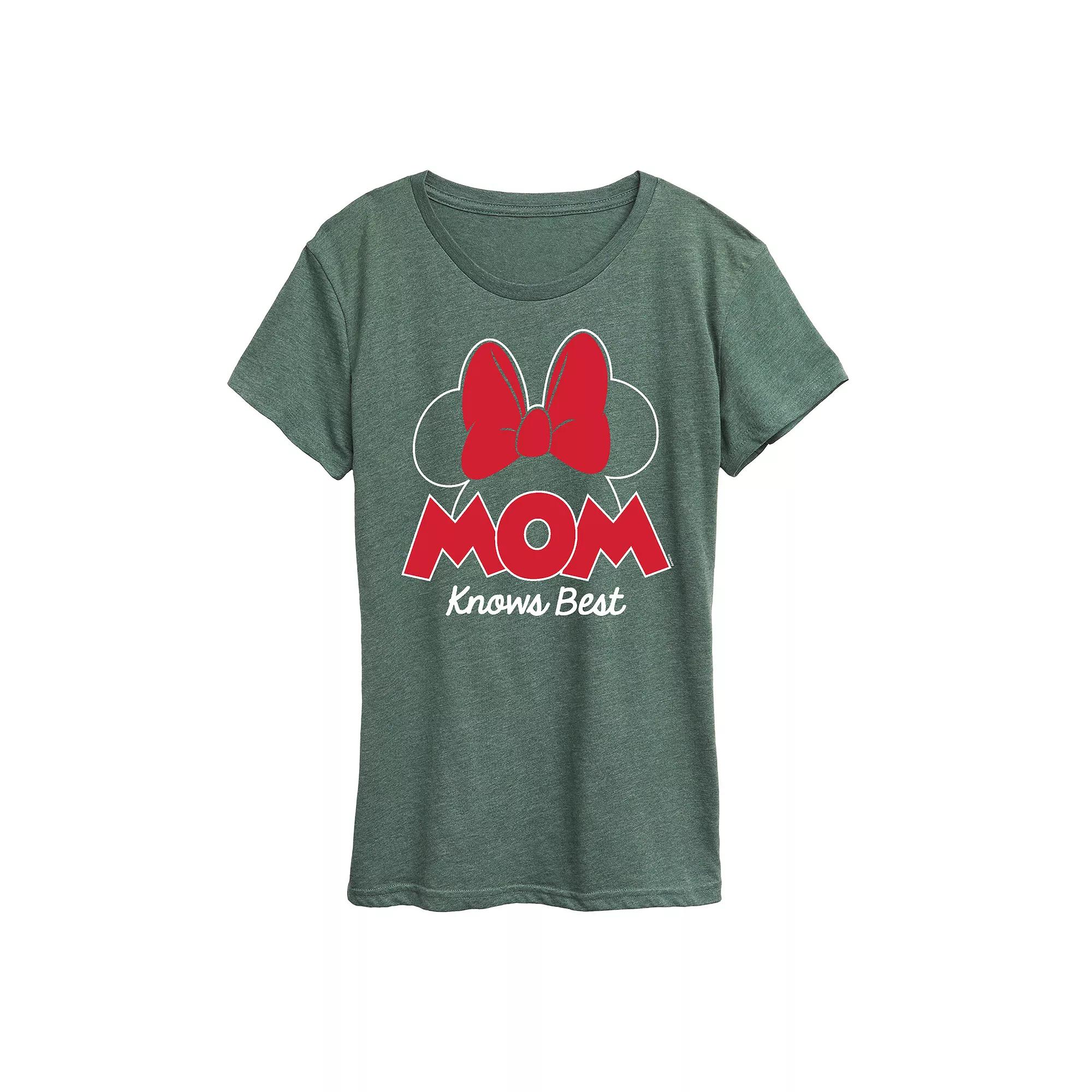 Disney's Minnie Mouse Women's Mom Knows Best Graphic Tee,  Product Image