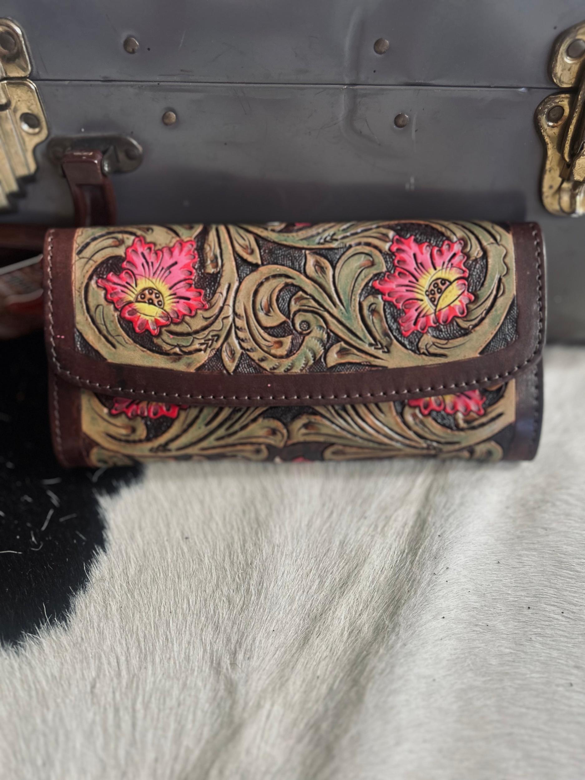 American Darling Daytona Floral Tooled Wallet Crossbody Product Image