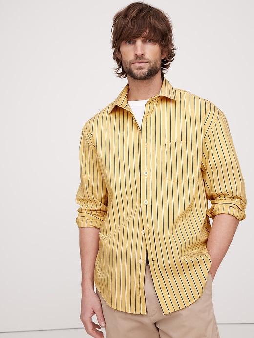 Relaxed-Fit Washed Cotton Poplin Shirt Product Image