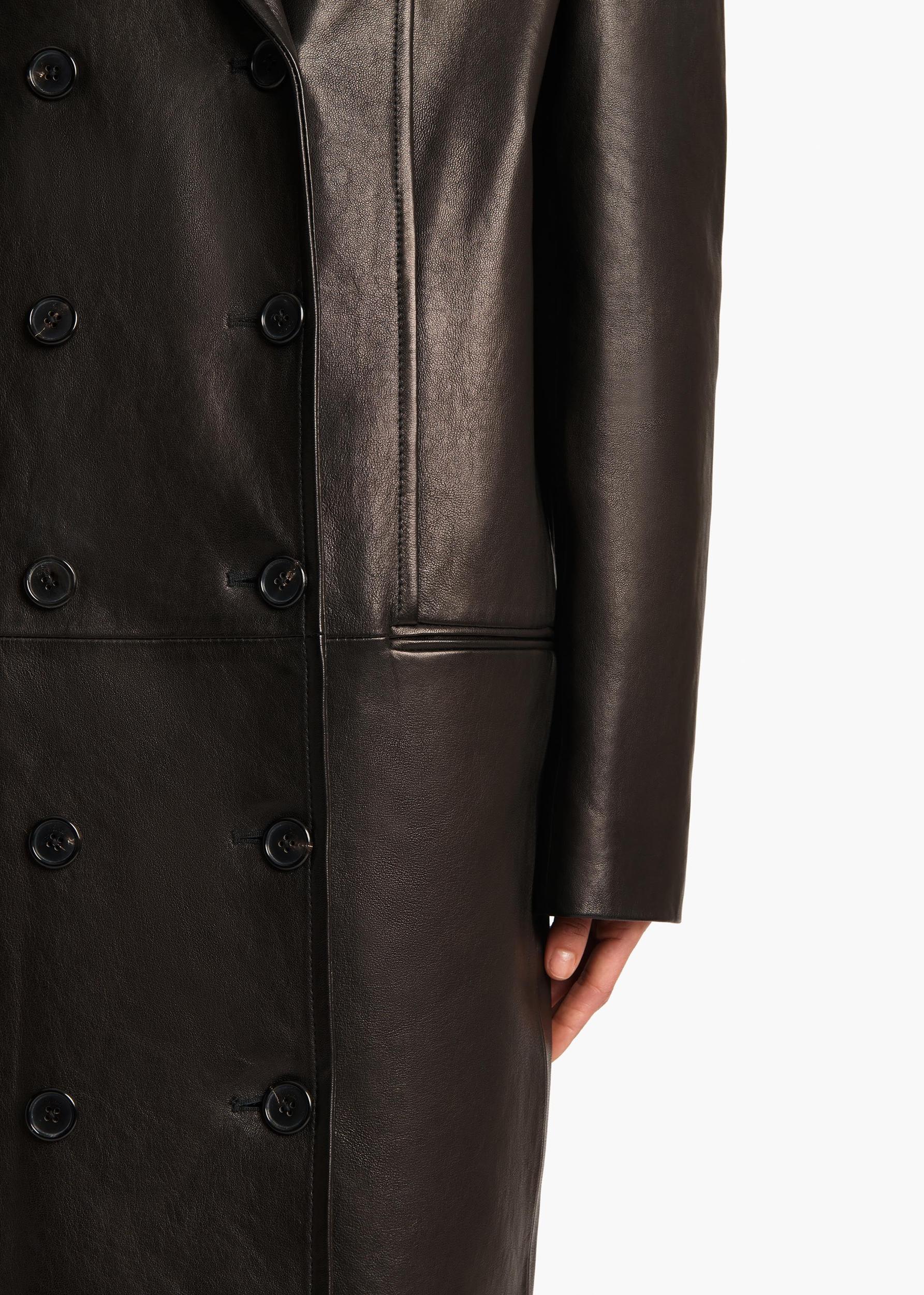 Andors Coat in Black Leather Product Image