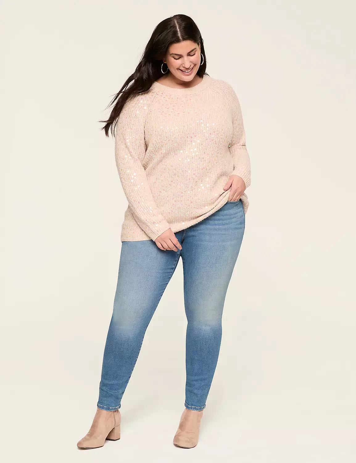 Sequin Crew-Neck Sweater Product Image