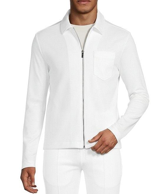 Murano Liquid Luxury Slim Fit Zip Shirt Jacket Product Image