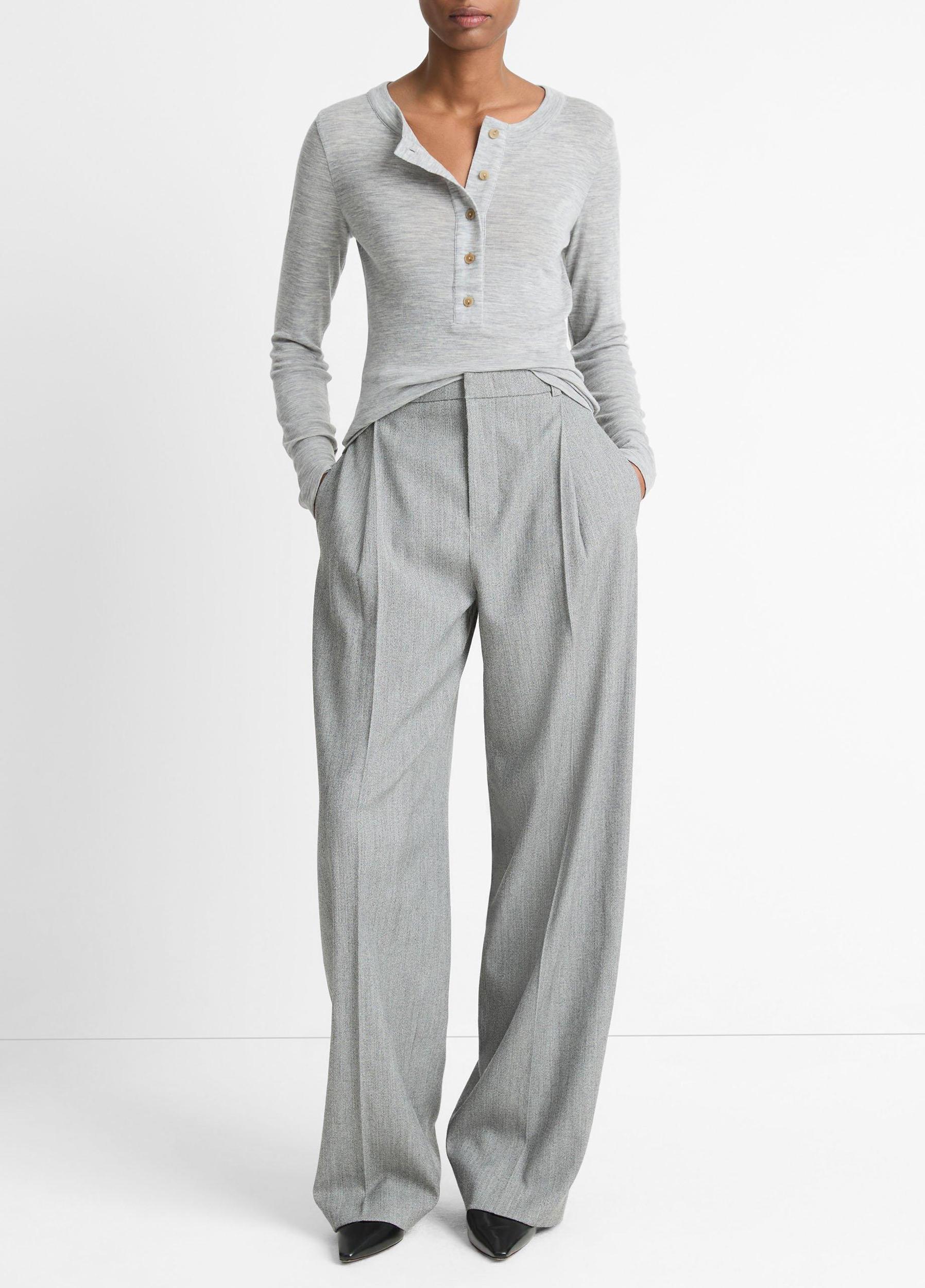 Wool Long-Sleeve Henley Product Image