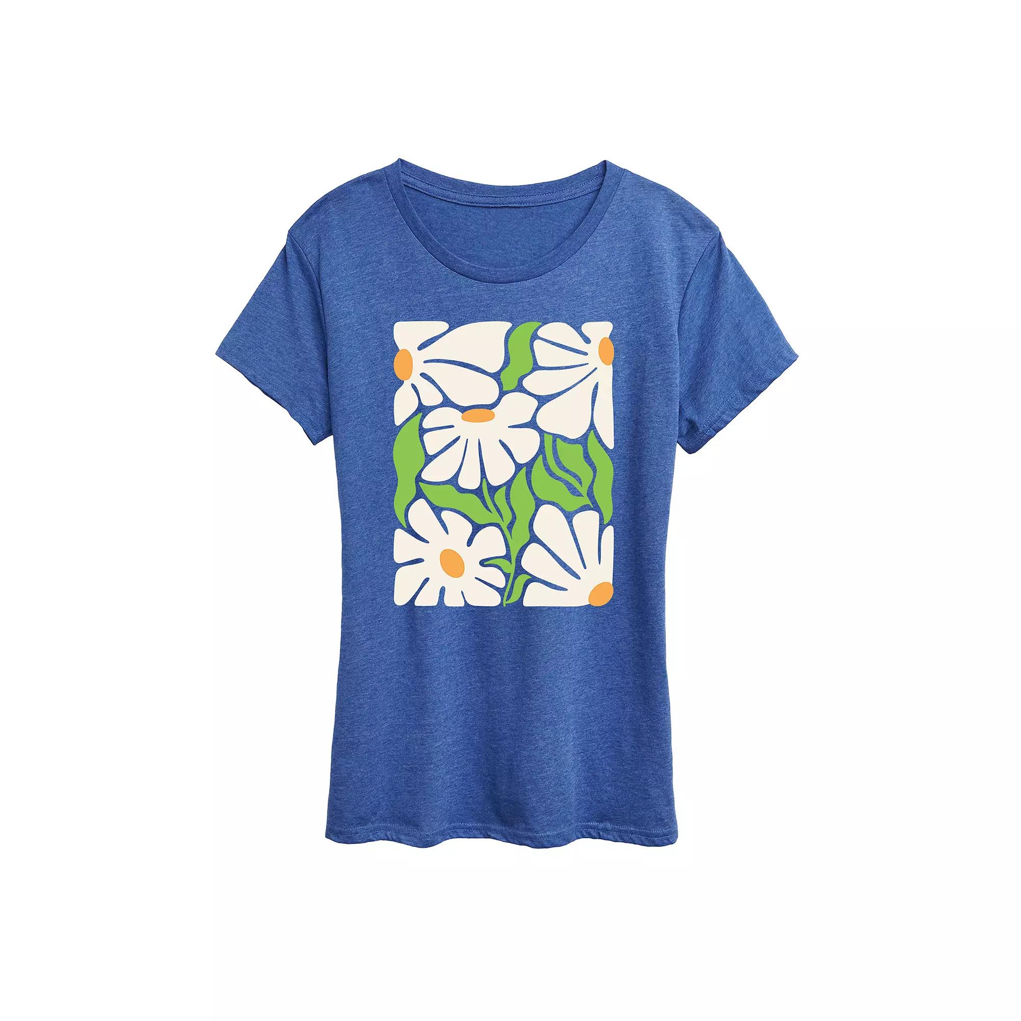 Women's Deco Flowers Graphic Tee,  Product Image