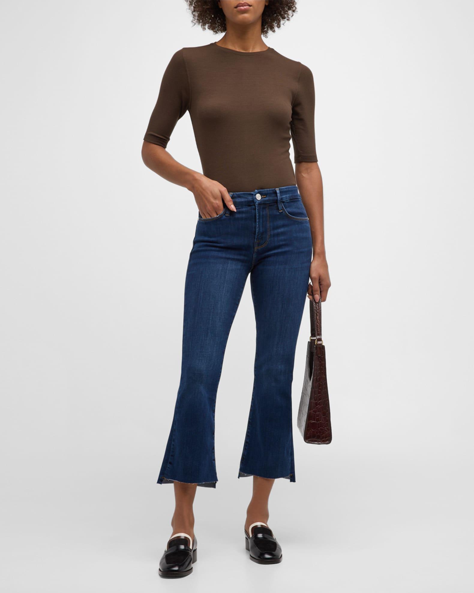 Le Crop Mini Boot Raw Stagger Jeans Product Image
