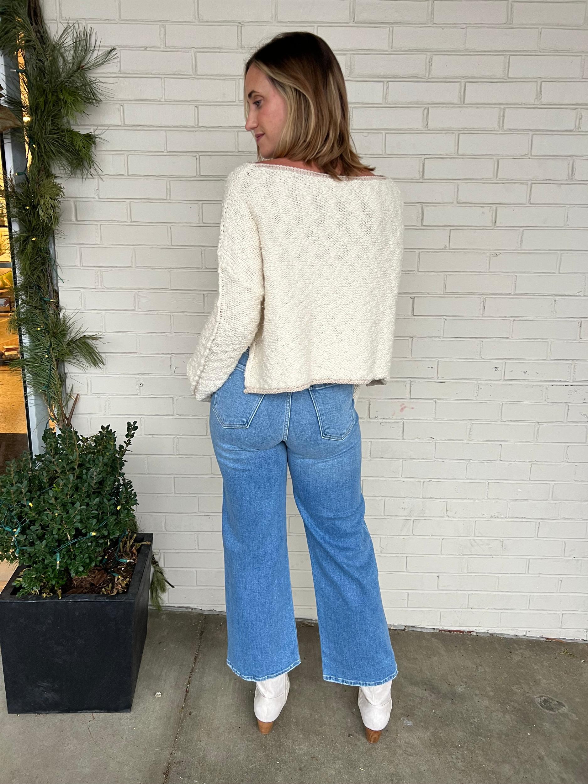 Ava Wide Leg Jeans - Medium Wash Product Image