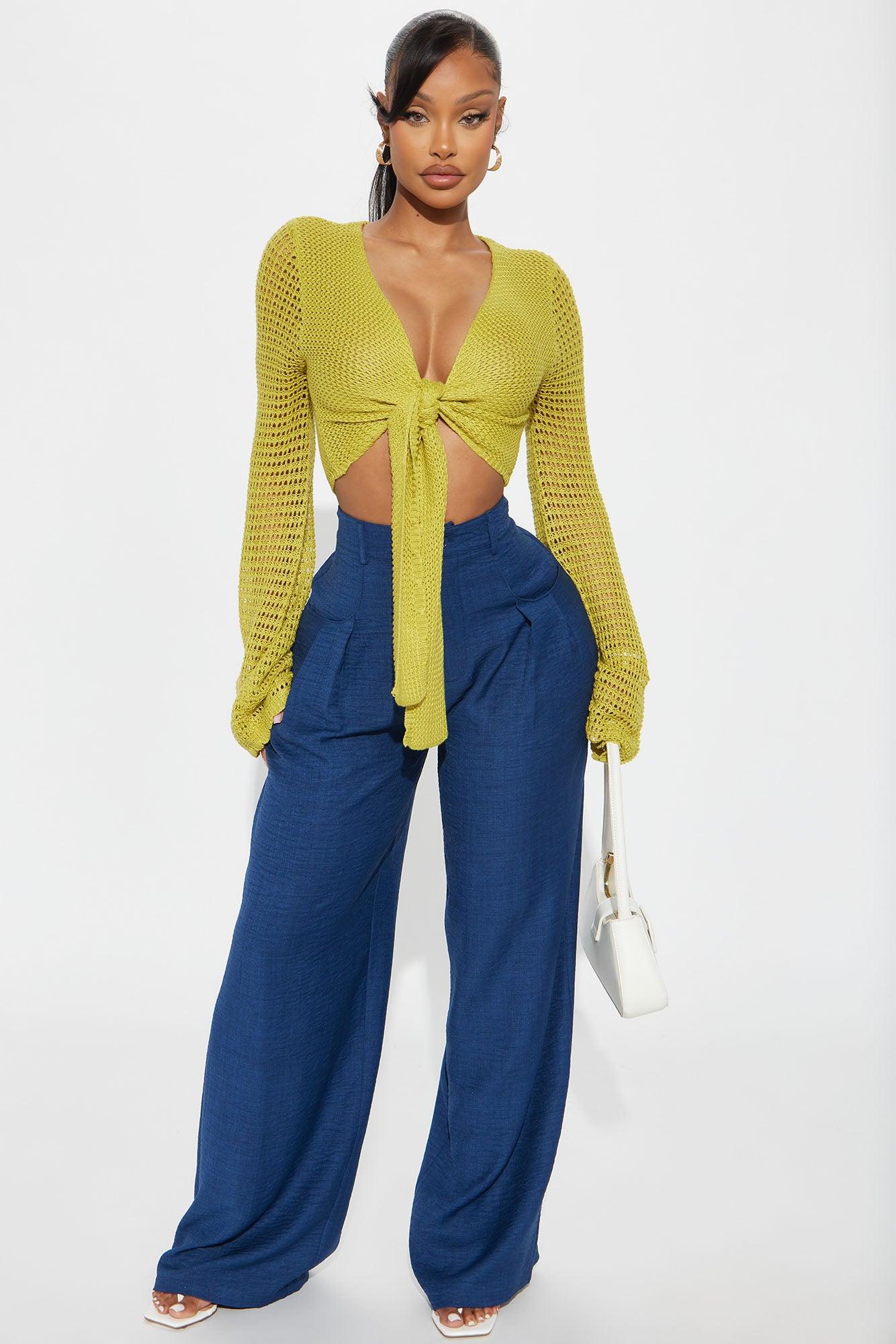 Sunny Paradise Crochet Top - Lime Product Image