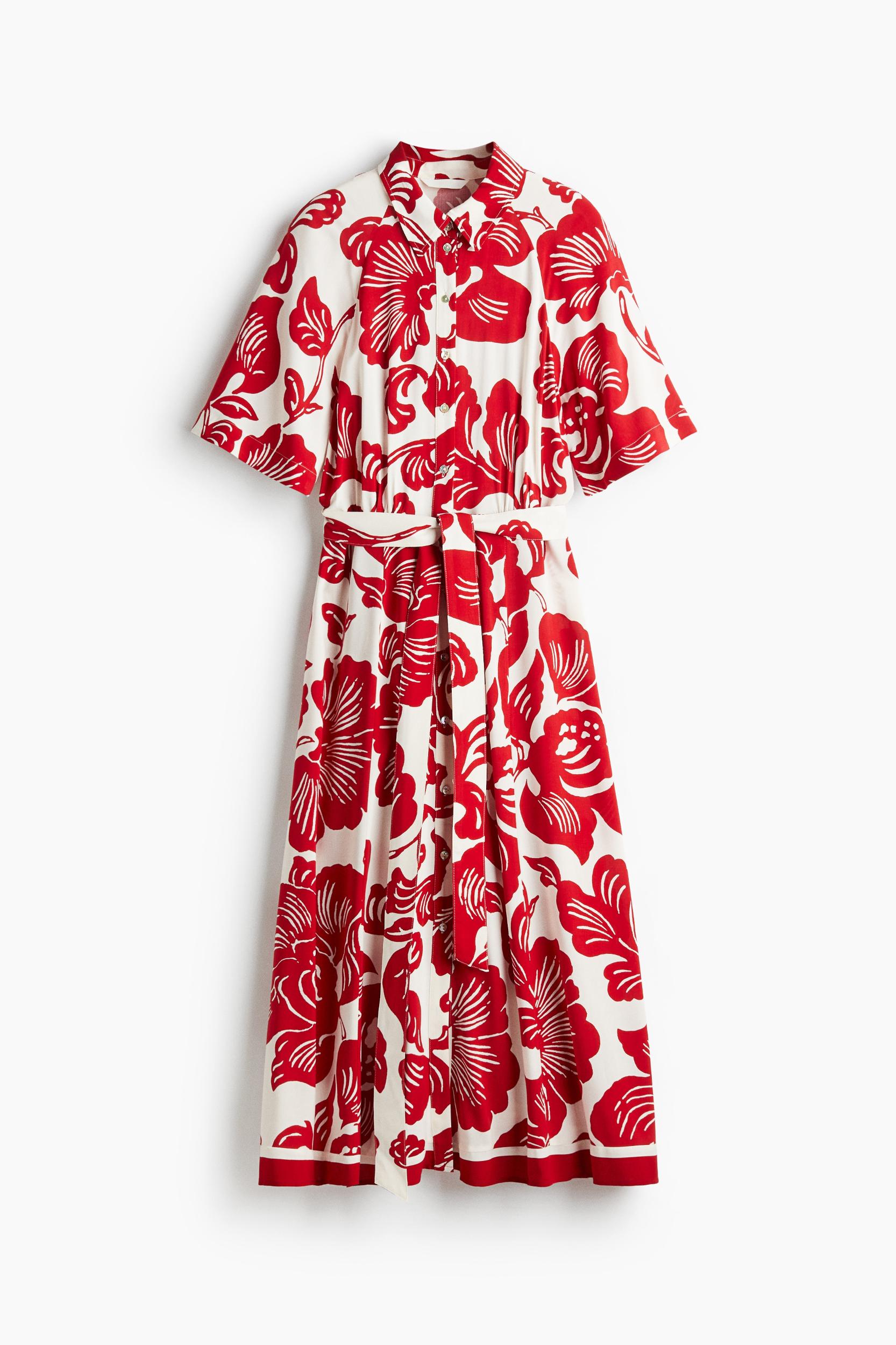 Tie-belt Shirt Dress Product Image