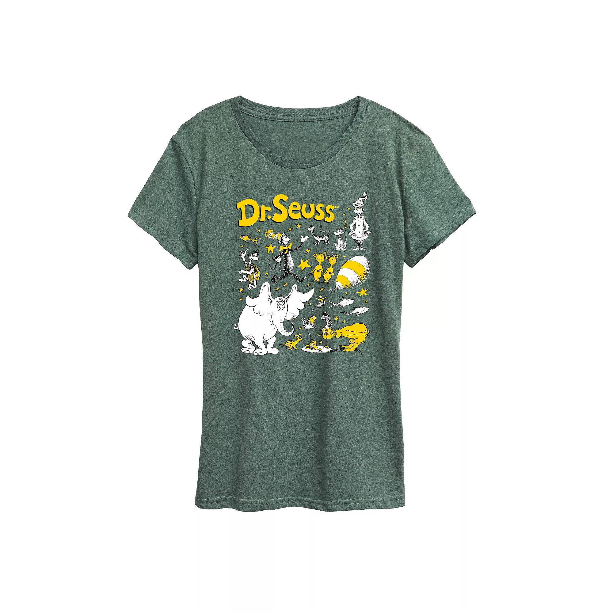 Women's Dr. Seuss Characters Grid Graphic Tee,  Product Image