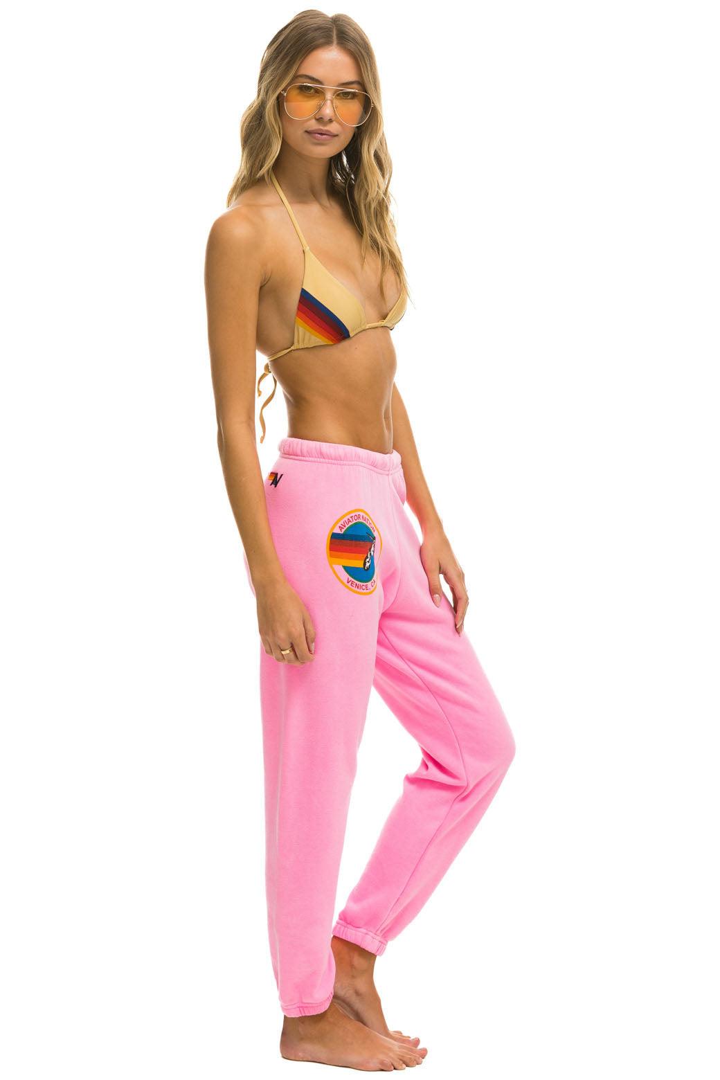 AVIATOR NATION SWEATPANTS - NEON PINK Female Product Image