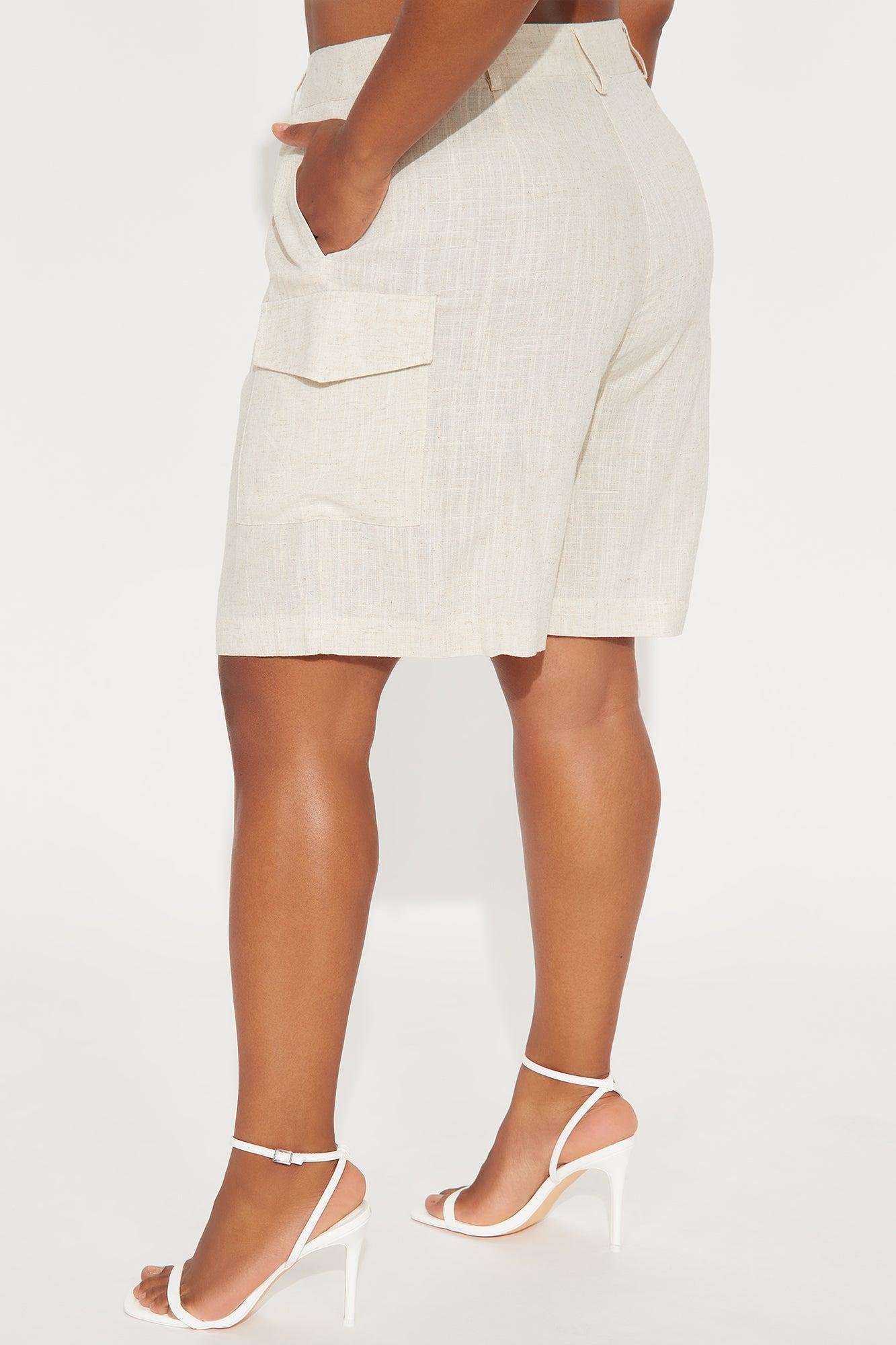 Next To You Linen Short - Khaki Product Image