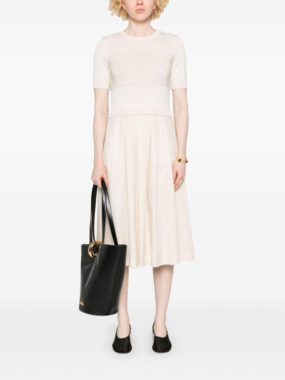 contrast-panel midi dress Product Image