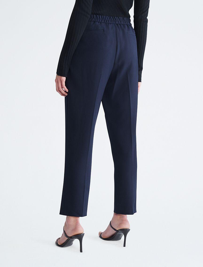 Pleated Ankle Length Tailored Pants Product Image