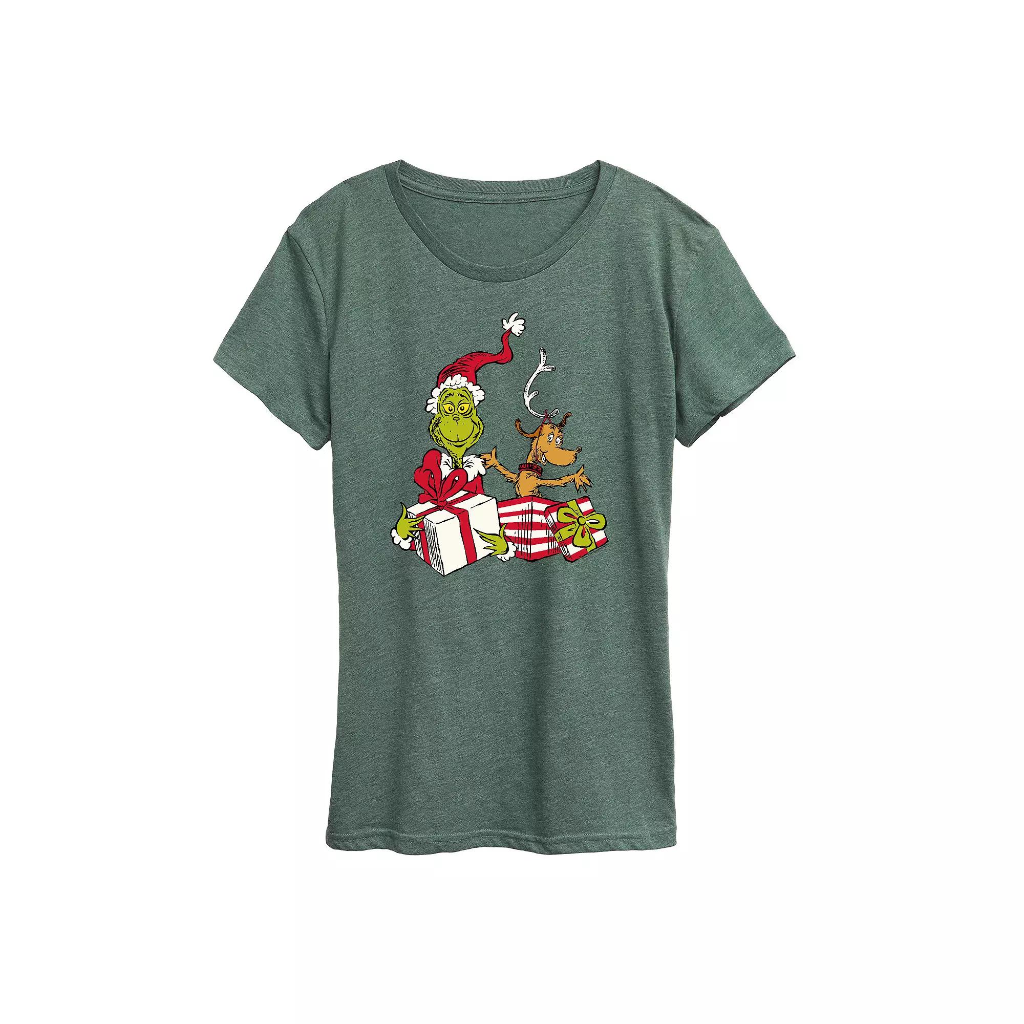 Women's Dr. Seuss The Grinch Max and Grinch Graphic Tee, Girl's,  Product Image