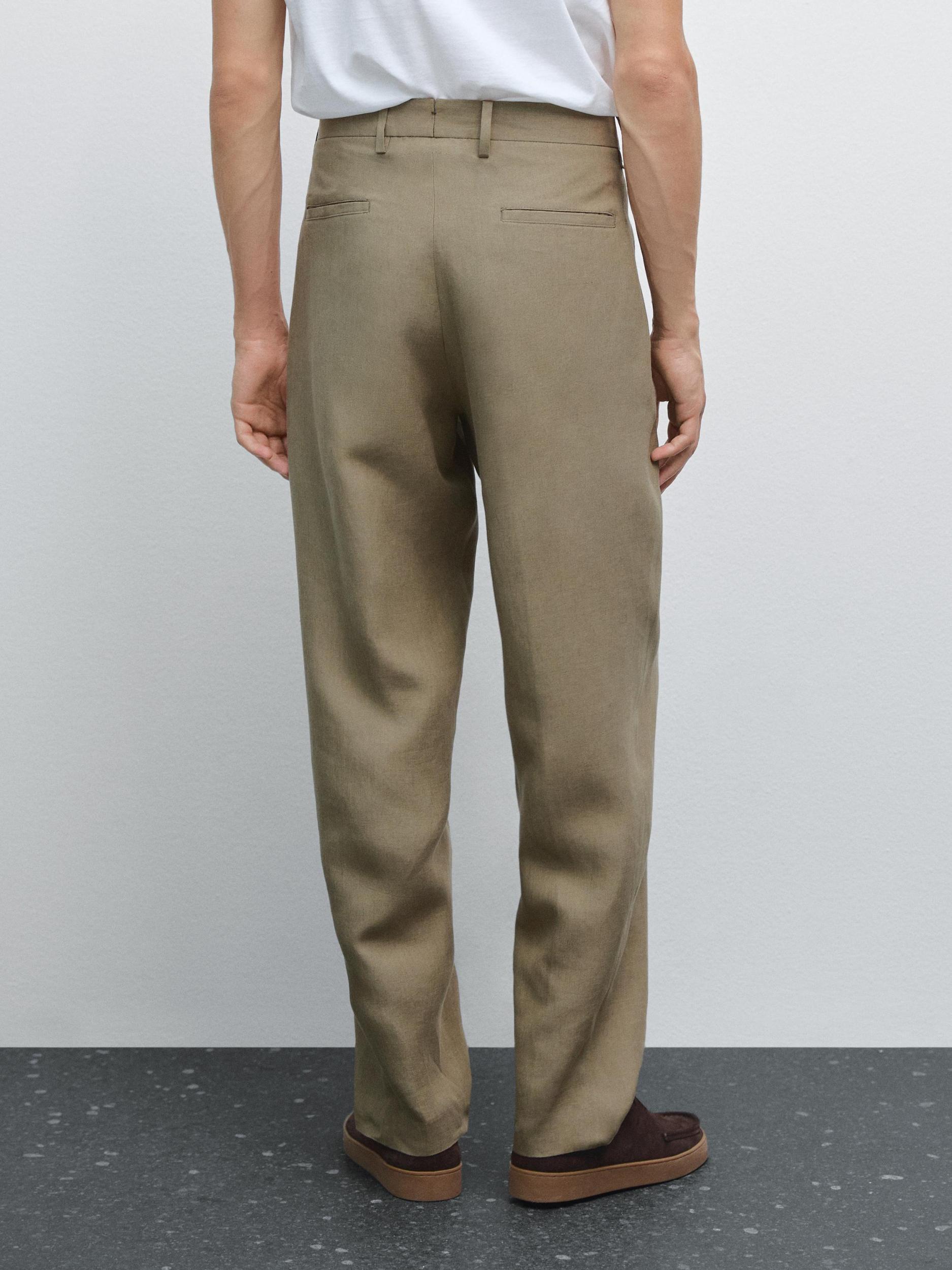 100% linen suit trousers Product Image
