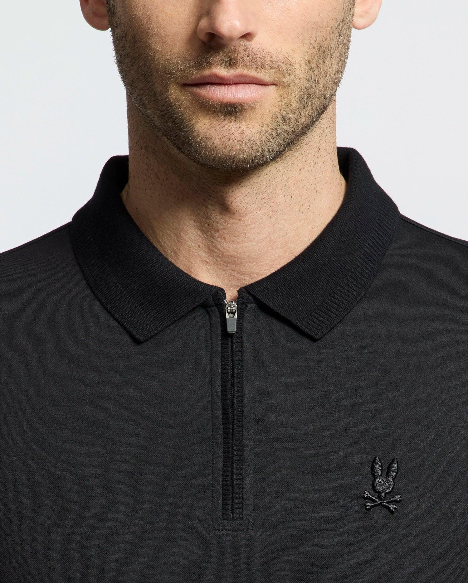 MENS TREVOR PERFORMANCE PIQUE ZIP UP POLO - B6K557F200 Male Product Image